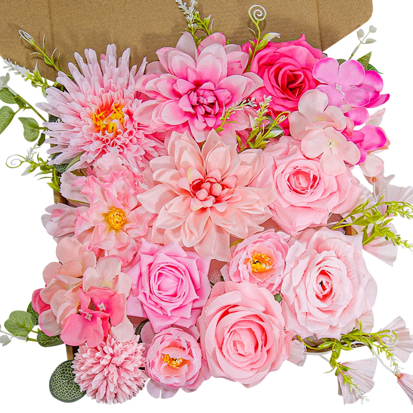 Artificial Flowers for Home Decorations: Purple Silk Fake Flowers Bulk Boxed Set, Peony Roses Bouquets with Stems for Table Centerpiece, DIY Wedding, Bridal Shower, Graduation Cap & Tea Party BST220