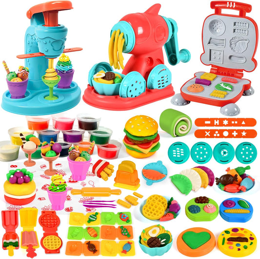 Three in one clay Machine DIY Fun Clay wheat flour 12 colors of clay 64