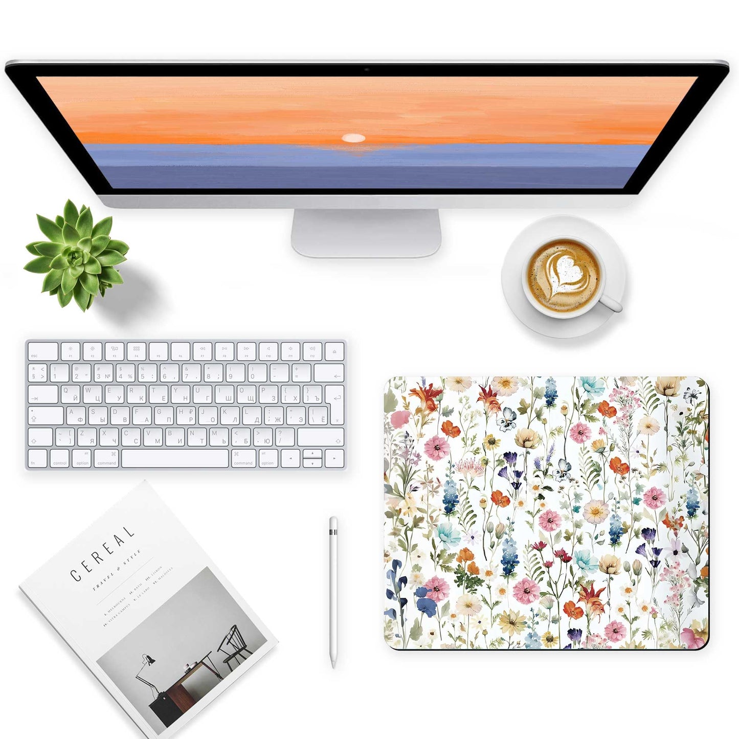 Square Mouse Pad with Non-Slip Rubber Base,Washable Square Cloth Mousepad, Non-Slip Rubber Base for Wireless Mouse for Computers, Laptop, Gaming, Office & Home WN420