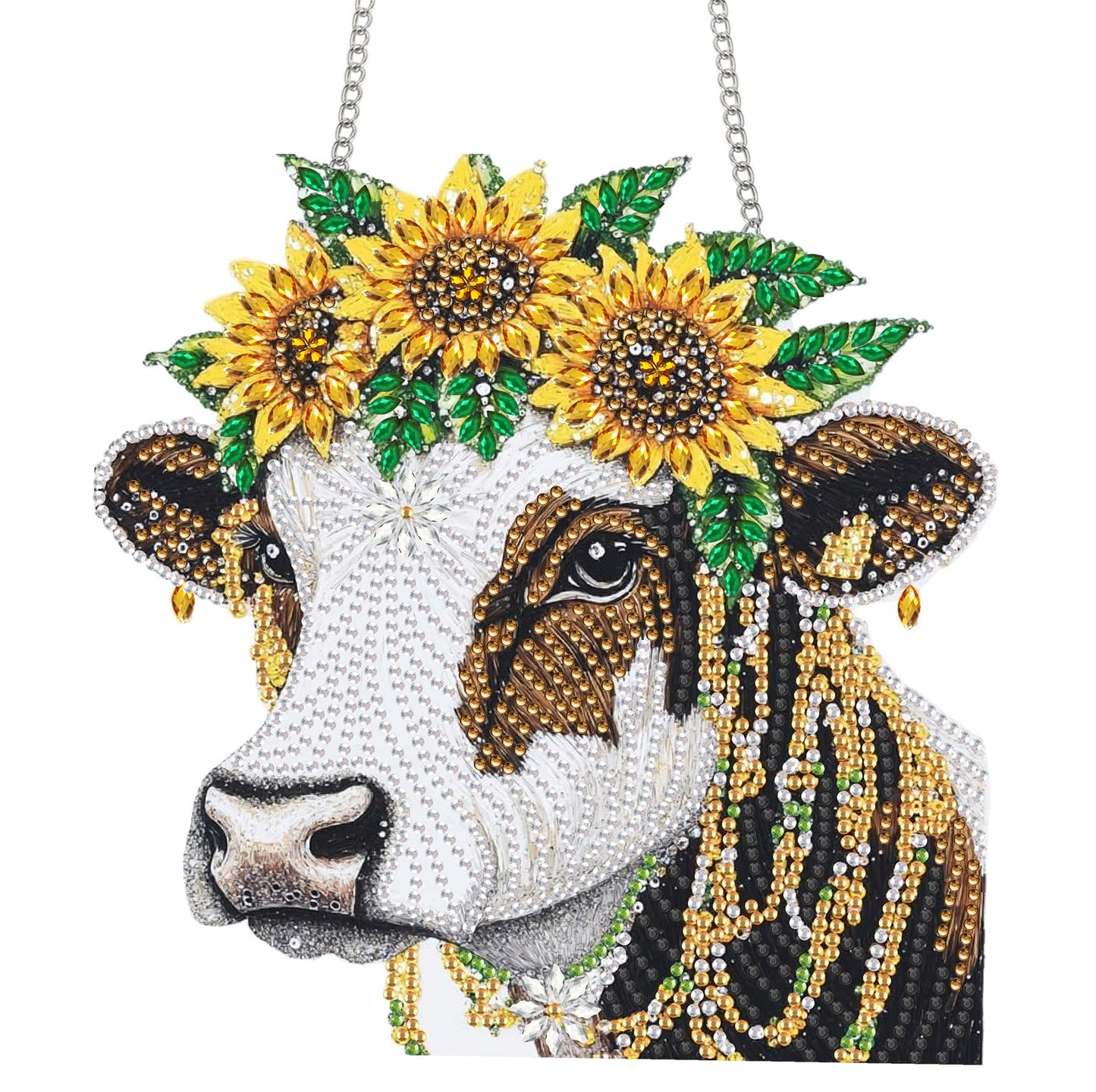 Bimkole Cat Diamond Art Hanging Kit for Adult, DIY 5D Animals Diamond Art Painting Window Pendant, Acrylic Crystal Art Hanging Ornament for Wall Home Garden Front Door Decor - 7.8x7.8 Inch BST220