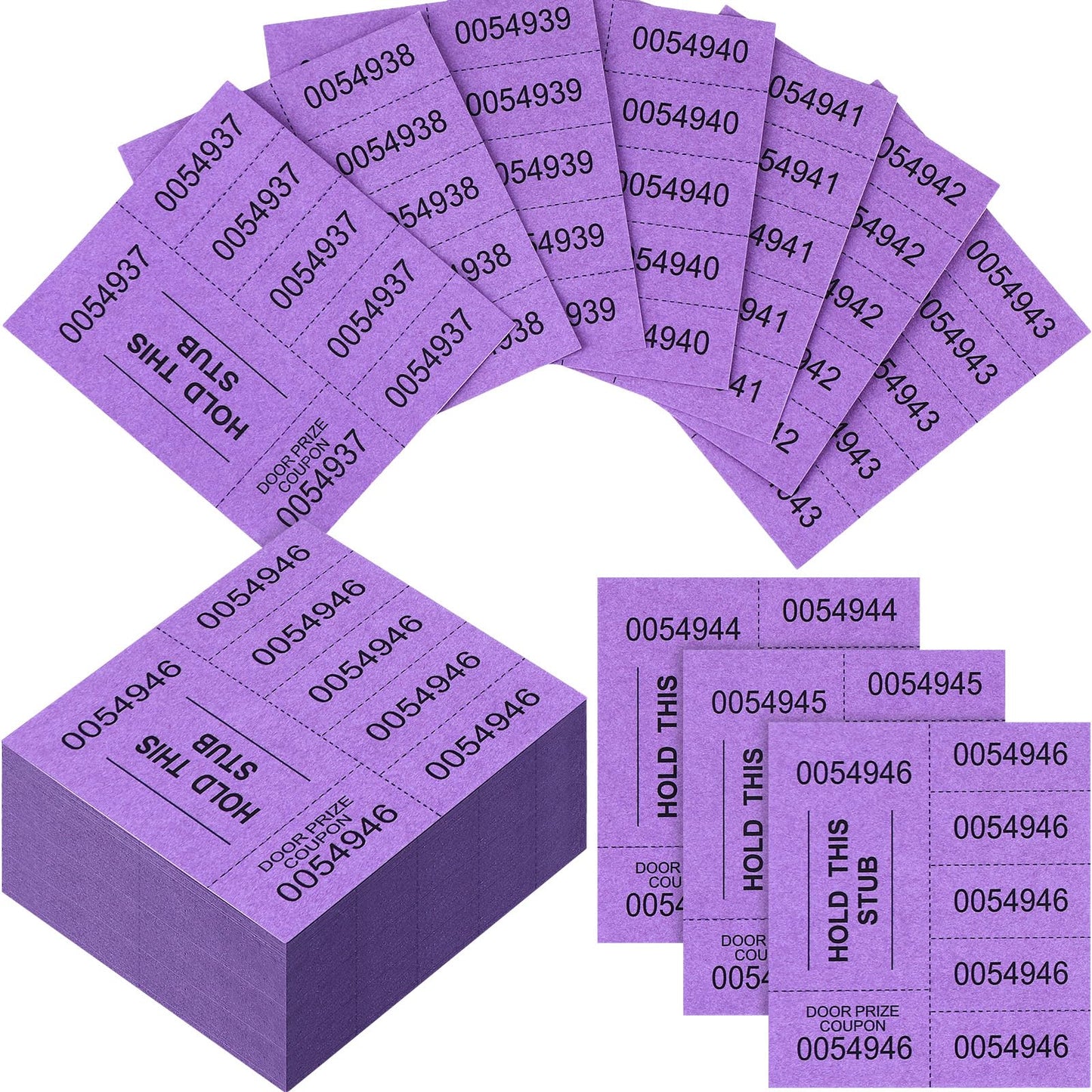 Kosiz 504 Sheets 25 Bid Raffle Ticket with Different Numbers Per Sheet Chinese Auction Tickets for Events Church Basket Auction Silent (Light Green)