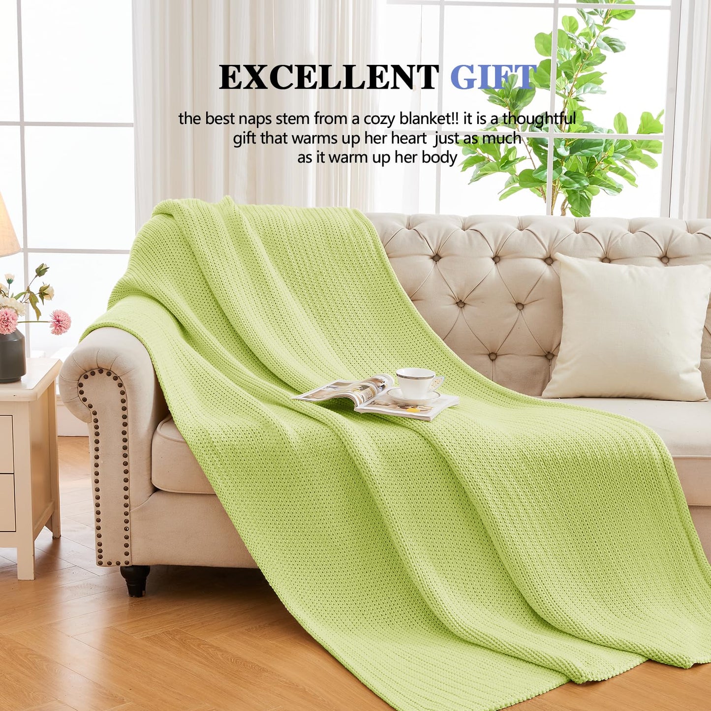 L'AGRATY Knitted Weighted Blanket - 48"x72" 12lbs Cooling Chunky Knit Heavy Blanket for Adults Braided Crochet Throw Thick Cable Yarn Knit Decorative No Beads Evenly Weighted Machine Washable | No Beads Evenly Weighted Machine Washable Chunky Braided Croc