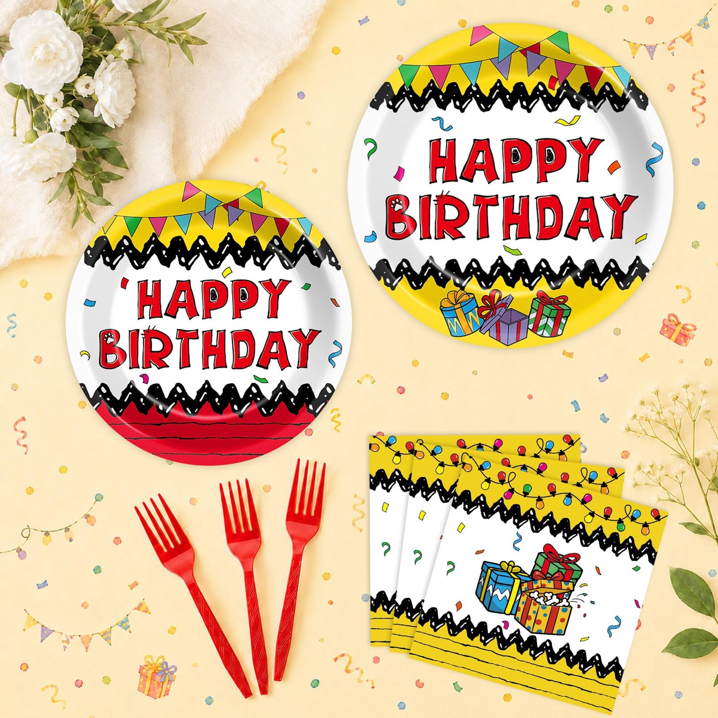 96 Pcs Race Car 1st Birthday Party Plates and Napkins Racing Cars First Birthday Decor Race Car One Year Old Dessert Cake Plates Racing Cars Theme Tableware Set for Kids Boy Party Decor 24 Guests BST202