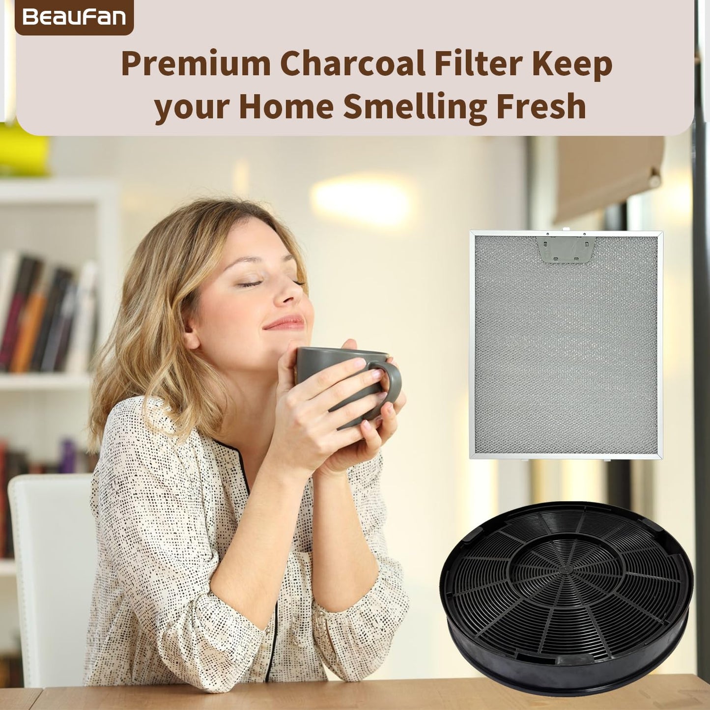 2 Pack WB02X24872 Range Vent Hood Grease Filter & 2 Pack JXCF72 WB02X24842 Charcoal Filter Compatible with GE Range Hoods JVW5301EJ1ES, JVW5301SJ1SS, JVW5301BJ1TS, JVW5301FJ1DS, JVW5301EJ2ES BST220