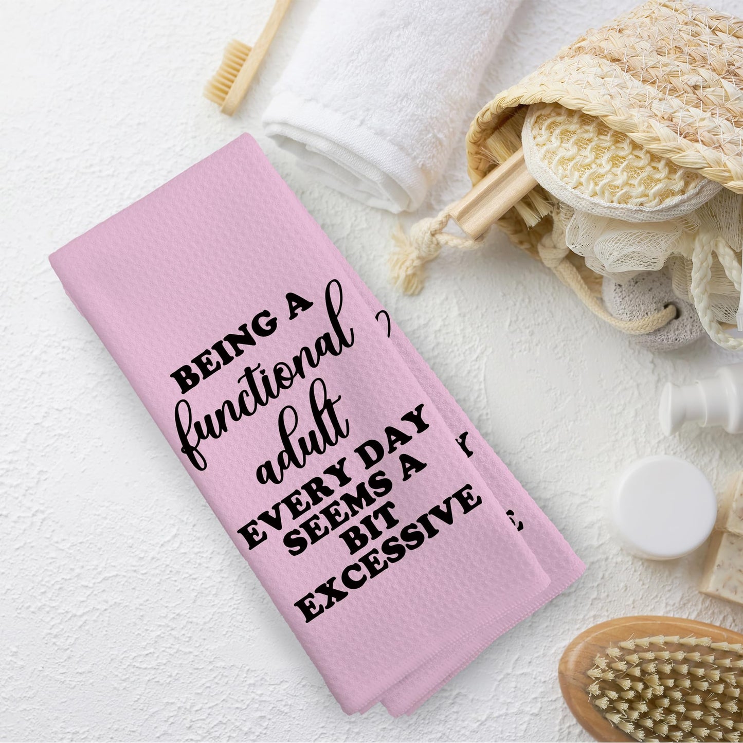 Funny Kitchen Towels Dish Towel Dishcloth 16x24 Inches, Funny Dish Towels with Sayings Towel Decorative Absorbent Hand Tea Towels for Kitchen Bathroom Decor, Humorous Gifts for Women Men BST326L