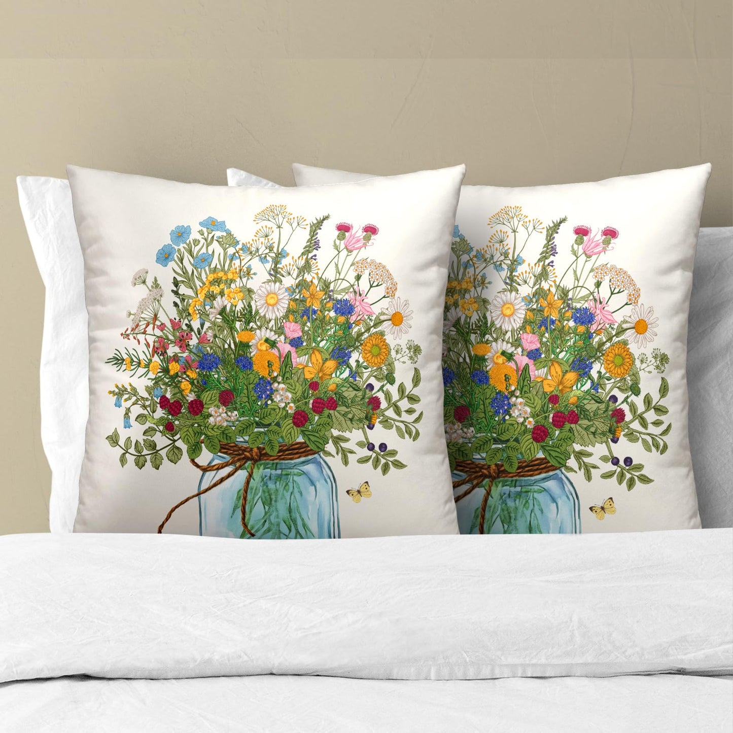 Fall Pumpkin Throw Pillow Cover 18x18inch Set of 2 Autumn Maple Leaf Pillowcases Orange Fall Leaves Cotton Cushion Case for Thanksgiving Farmhouse Home Couch Sofa Patio Decor BST202