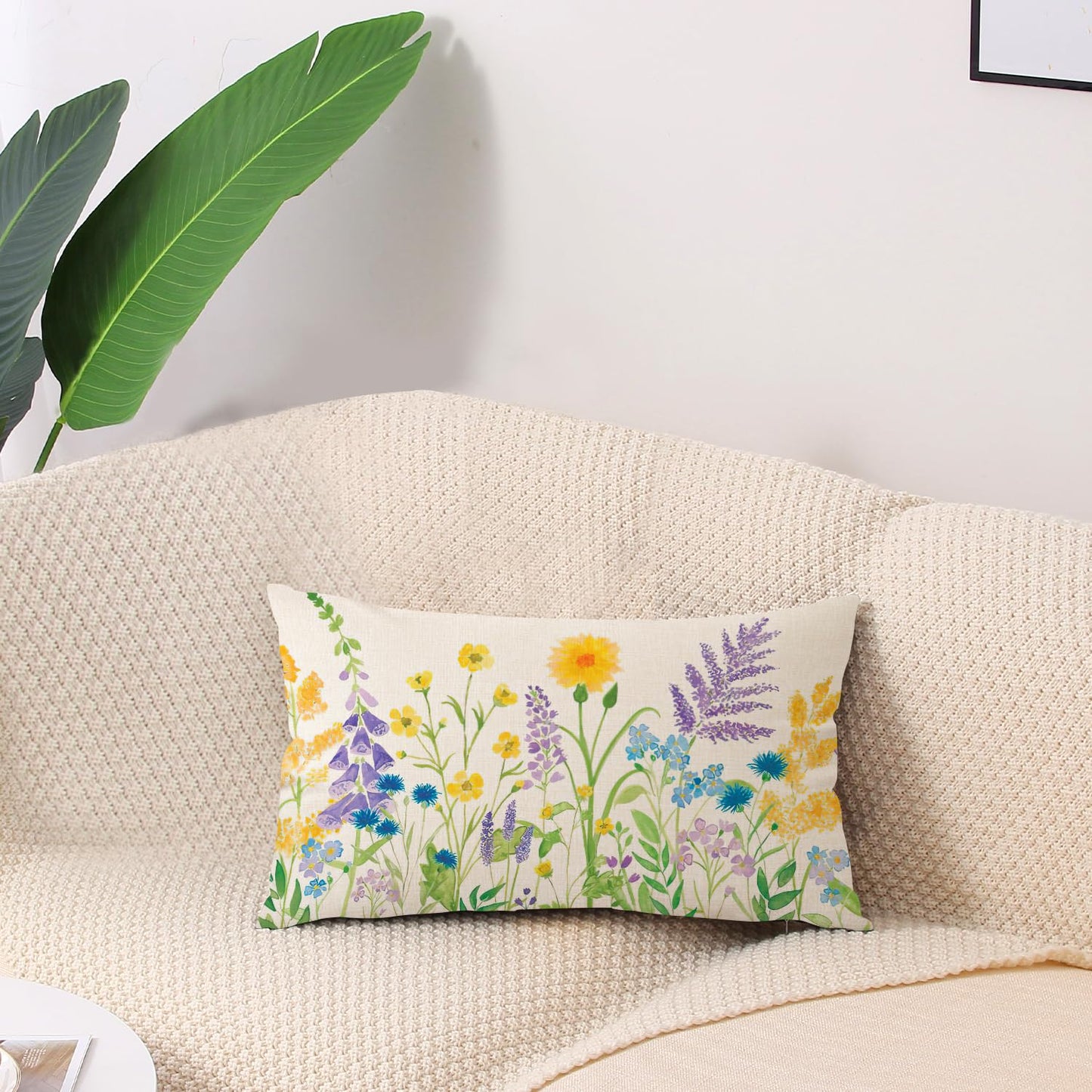 Spring Easter Pillow Covers 18x18 Set of 2 Rabbit Bunny Carrot Truck Spring Flowers Decorative Throw Pillow Covers for Home Office Sofa Bed Couch BST326L