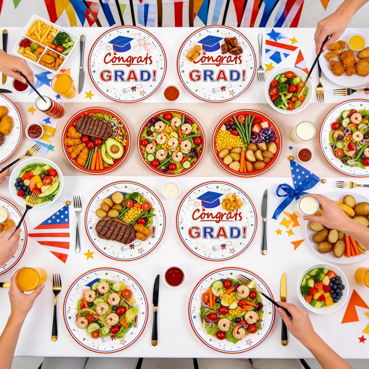 2026 Graduation Plates and Napkins, 320 PCS, Serves 80 | Disposable Class of 2026 tableware set for graduation parties, ceremonies and school celebrations BST202