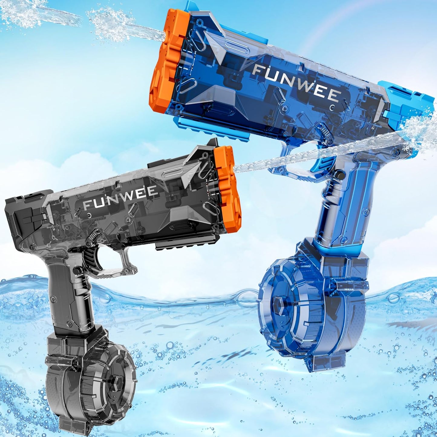 Funwee 2 Pack Electric Water Guns for Kids Adults 60