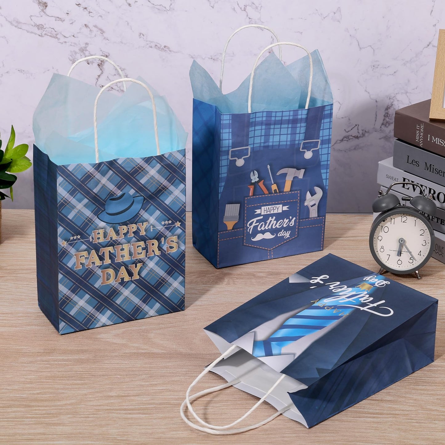24 Pcs Paper Gift Bags with Handle Party Favor Treat Bags for Birthday Party Supplies WN420