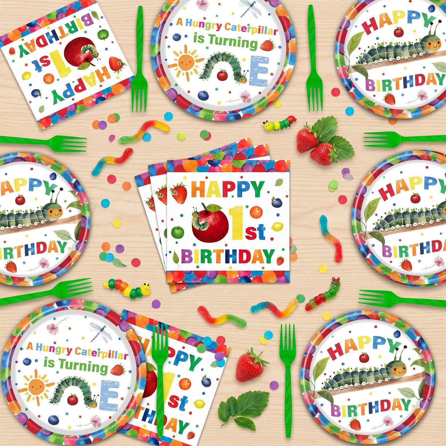 Gameza July Christmas Party Decorations Tableware, 96PCS There's Some Hohoho's in July Disposable Paper Plates and Napkins Decoration, Summer Xmas Beach Forks Decor Supplies Serves 24 BST220