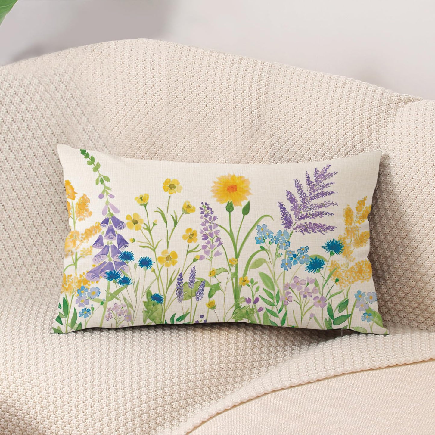 Spring Easter Pillow Covers 18x18 Set of 2 Rabbit Bunny Carrot Truck Spring Flowers Decorative Throw Pillow Covers for Home Office Sofa Bed Couch BST326L