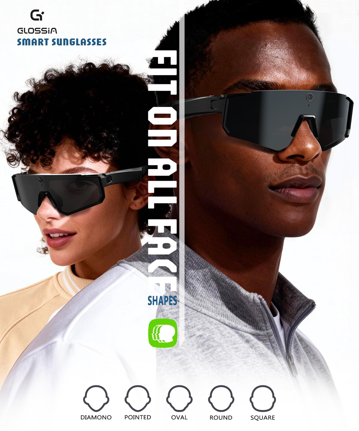 V06 Smart Glasses for Men, Sport AI Camera with EIS+Gyro Stabilization, Polarized Lenses for Cycling, Dual-Mic Noise Cancelling, IP66 Weatherproof, 4GB RAM, AI Glasses with Chat GPT