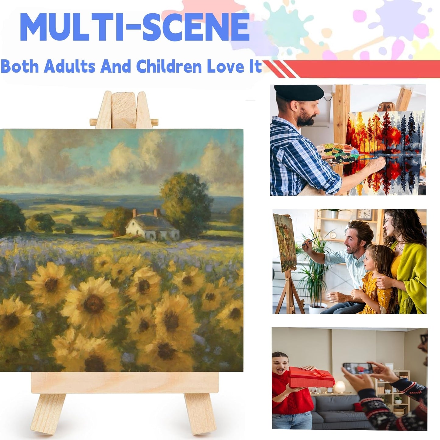 DOTSTART Paint by Numbers Kit for Adults,Beautiful View Paint by Number for Adults,Acrylic Adults' Paint-by-Number Kits, DIY Easy Paint by Number Adult Canvas for Home Wall Art Decor, 11.8X15.75 inch BST220