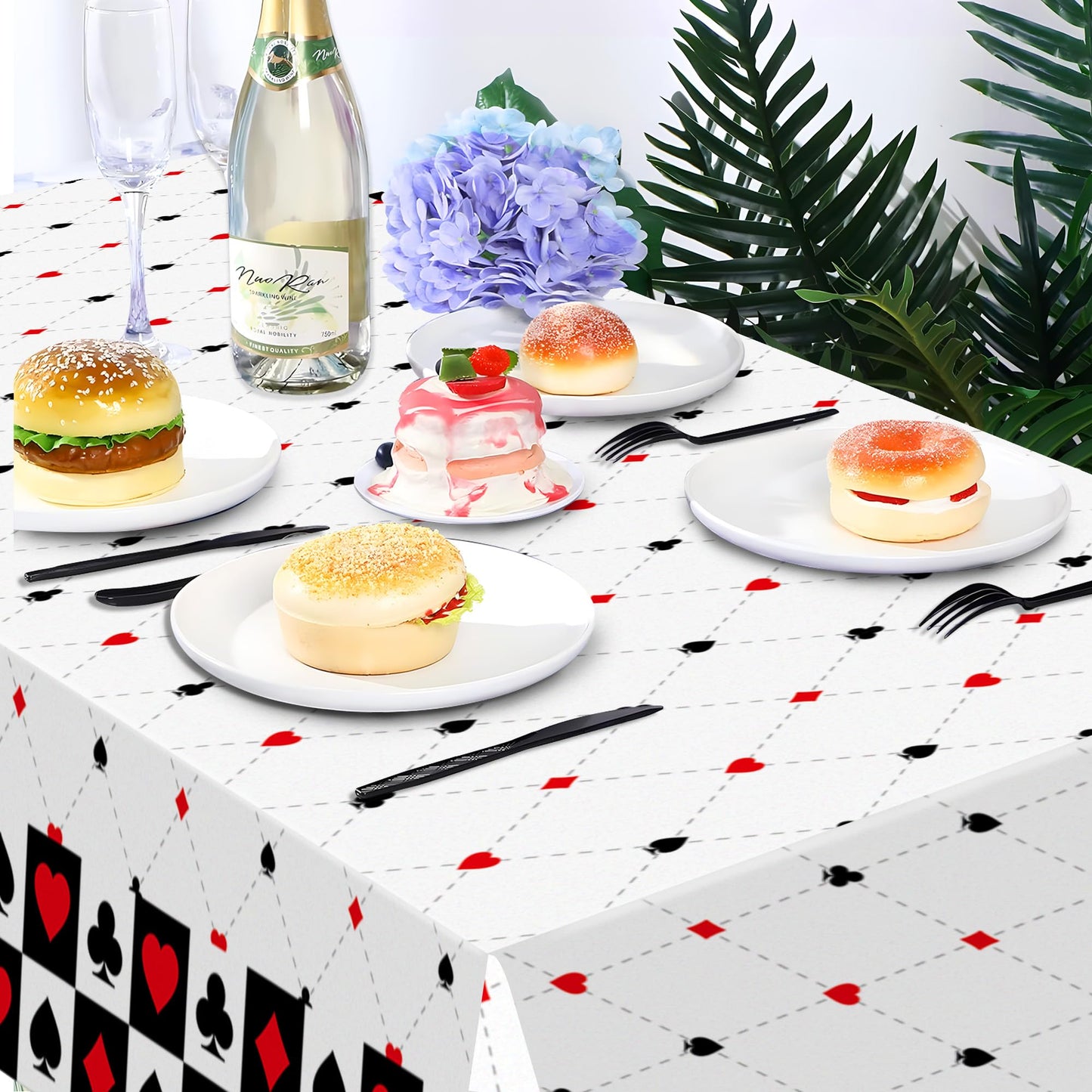 1 Pack American Flag 4th of July Party Plastic Tablecloth 54 x 87 Inch Long Rectangular Table Cover for Buffet,Veterans Day Holiday Dinner,Election Day Picnic or Tablecloth for Kitchen Event WN420