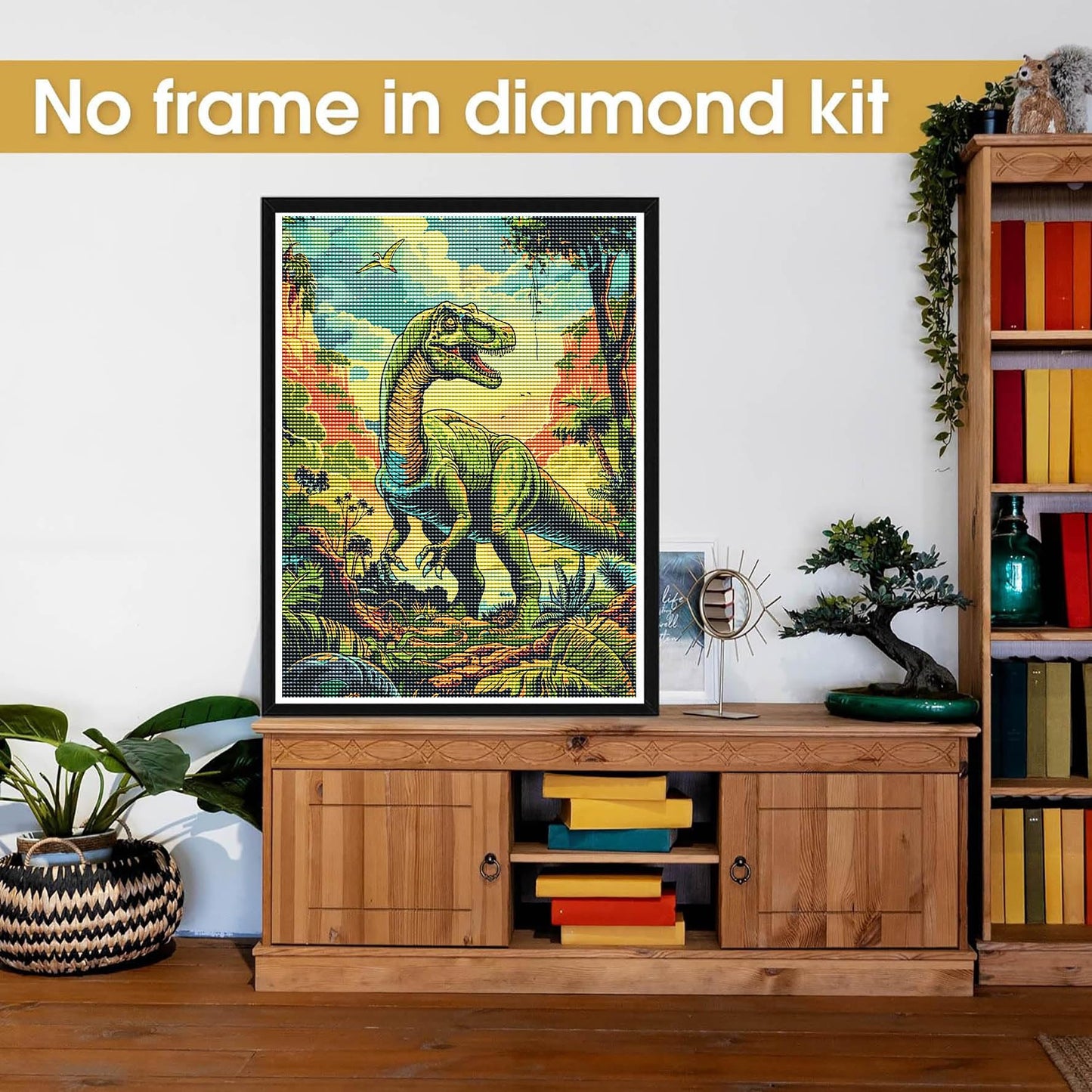 Bimkole 5D Diamond Art Kits for Adults Black and White Dragon, Full Drill DIY Rhinestone Embroidery Set Paint with Diamonds Art Animal by Number Kits Cross Stitch Home Wall Craft Decor 12x16 Inch BST220