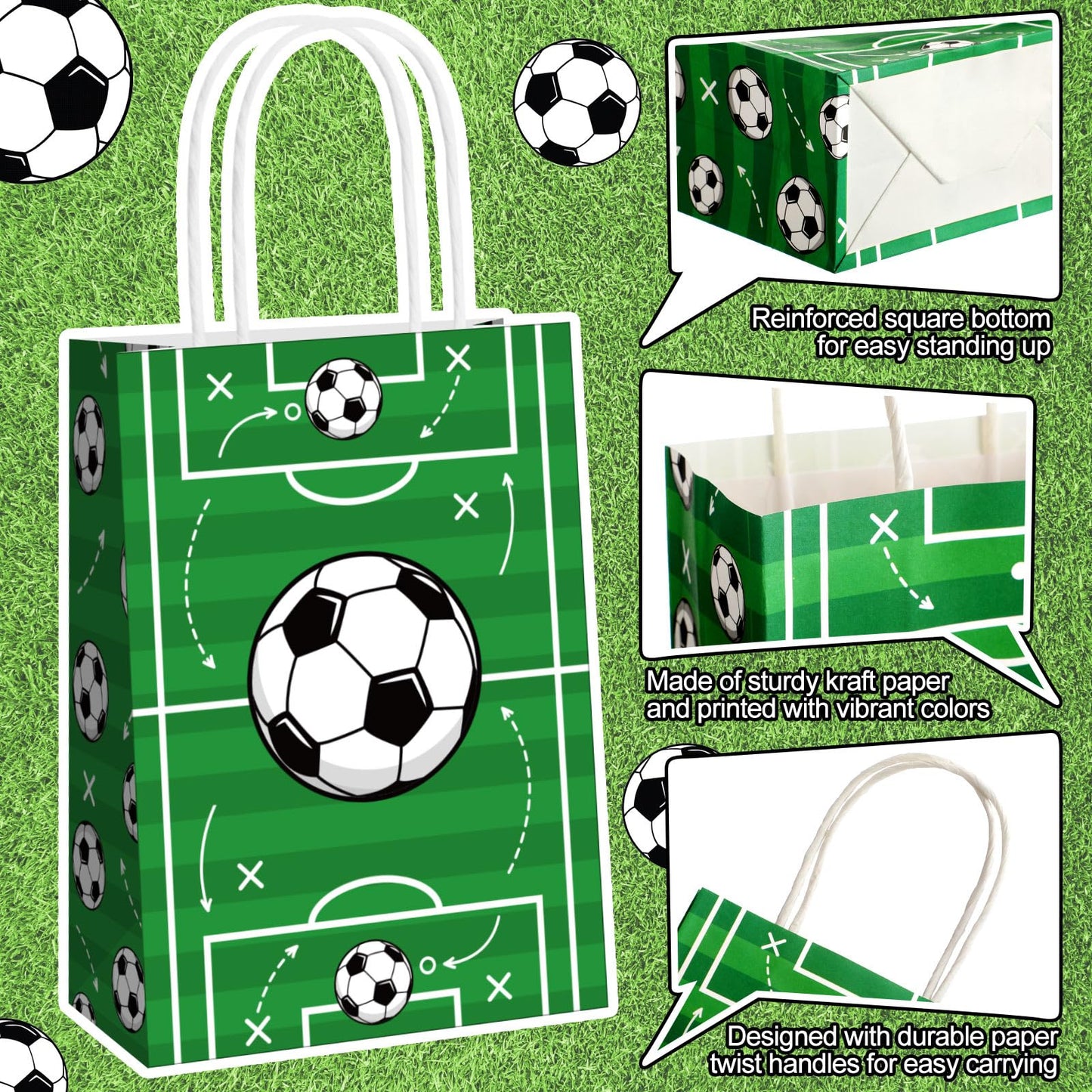 MotiMind 24 Pcs Softball Party Favor Bags Black Yellow Softball Themed Goodie Gift Wrapping Paper Bags with Handles Portable Sports Ball Candy Treat Pouch for Birthday Party Decorations Supplies BST326H