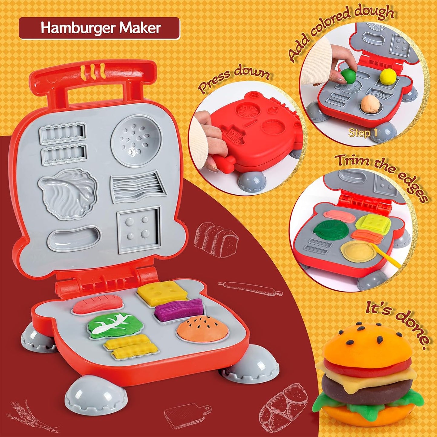 Three in one clay Machine DIY Fun Clay wheat flour 12 colors of clay 64