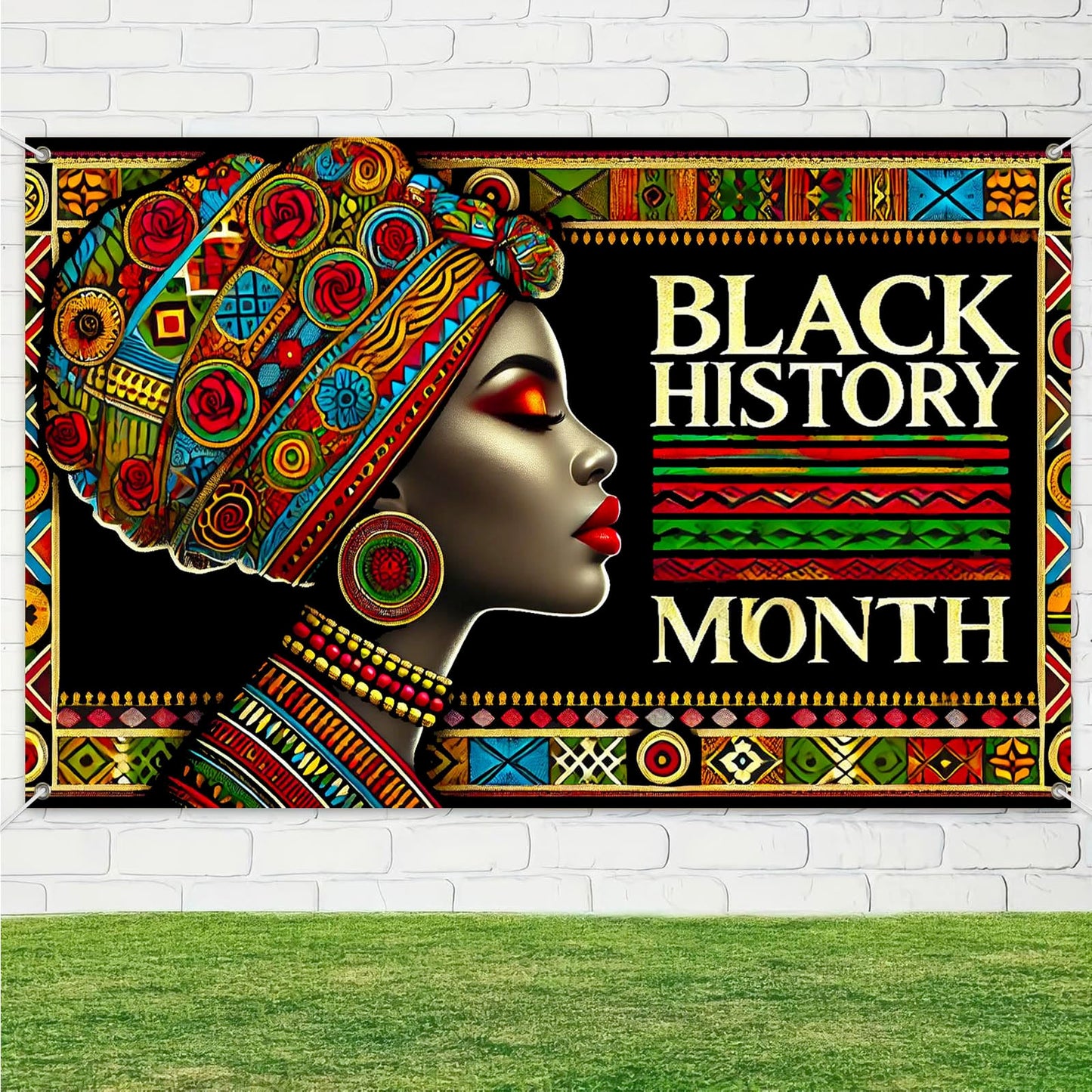 HOMETITUTE Black History Banner African Culture Power Decorations 71 x 43 Inch BST326H