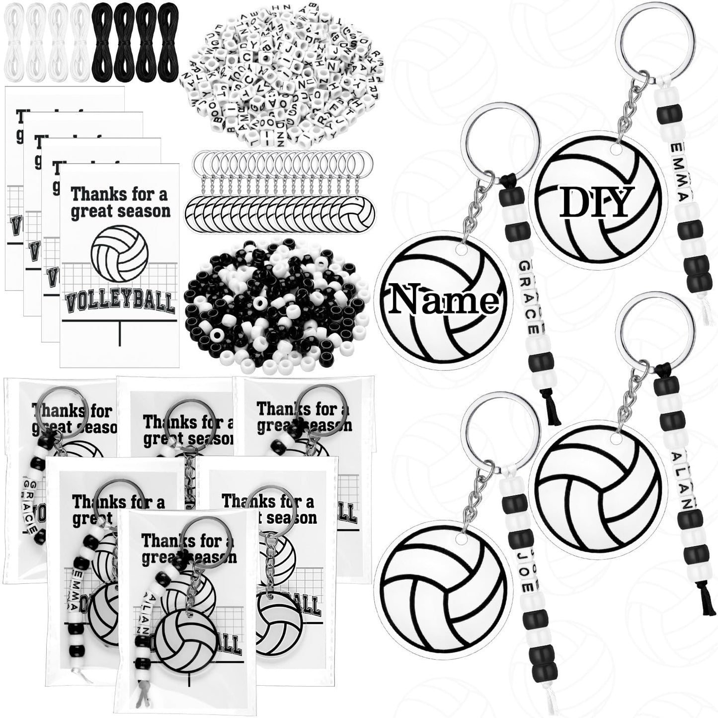 Suncalla 984 Pcs 24 Set Dinosaur Nugget Keychain Making Kit DIY Valentine's Key Chain Crafts Bead Adjustable Letter Beads Cards Strings Kit Gift Backpack Accessories Party Favors(Cute Color) WN420