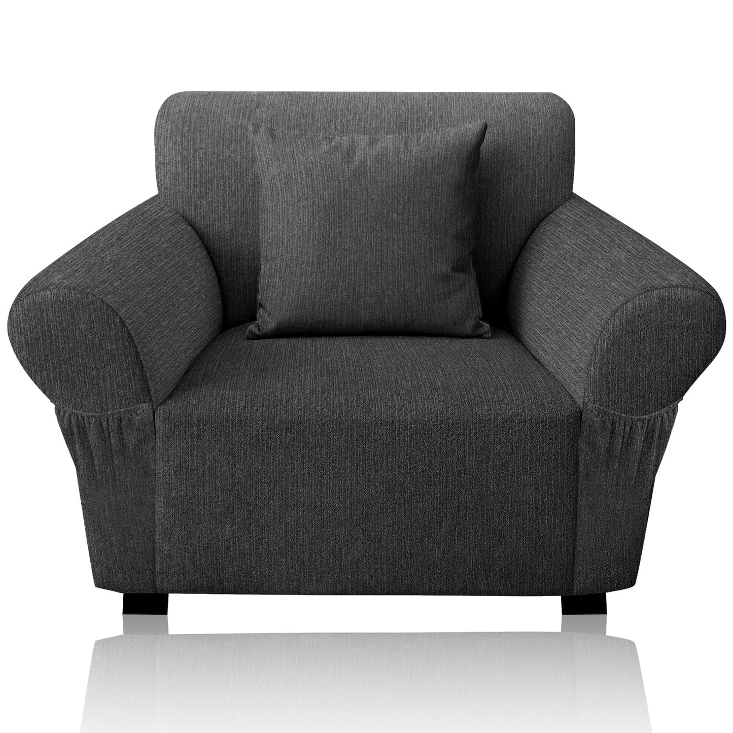 Sofa Slipcover with 2 Pillow Cover for 3 Cushion Couch, Non Slip Furniture Protector with Elastic Bottom, Washable Sofa Cover for Kids, Pets (Sofa, Navy) BST326H