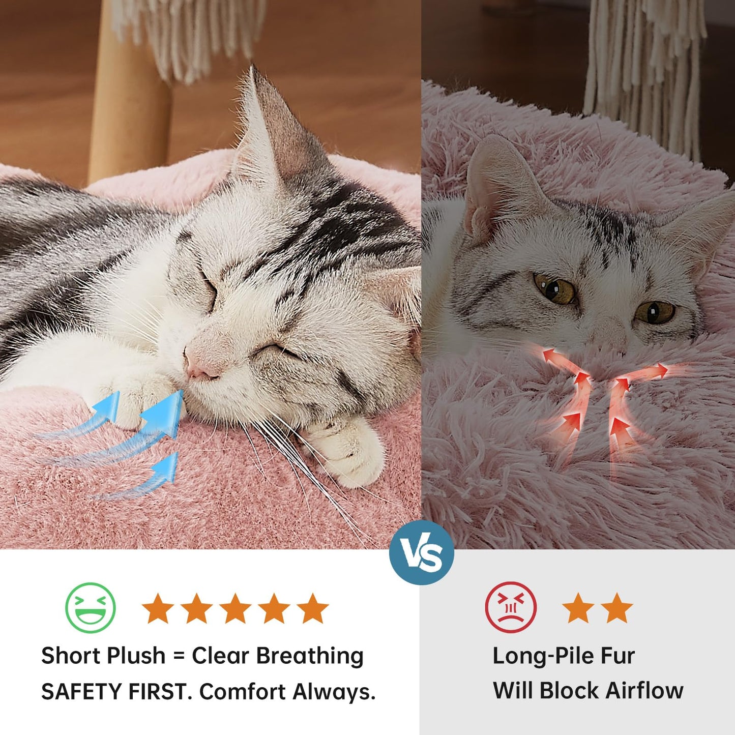 OhGeni 20 inches Calming Donut Dog & Cat Bed for Small Pets N28