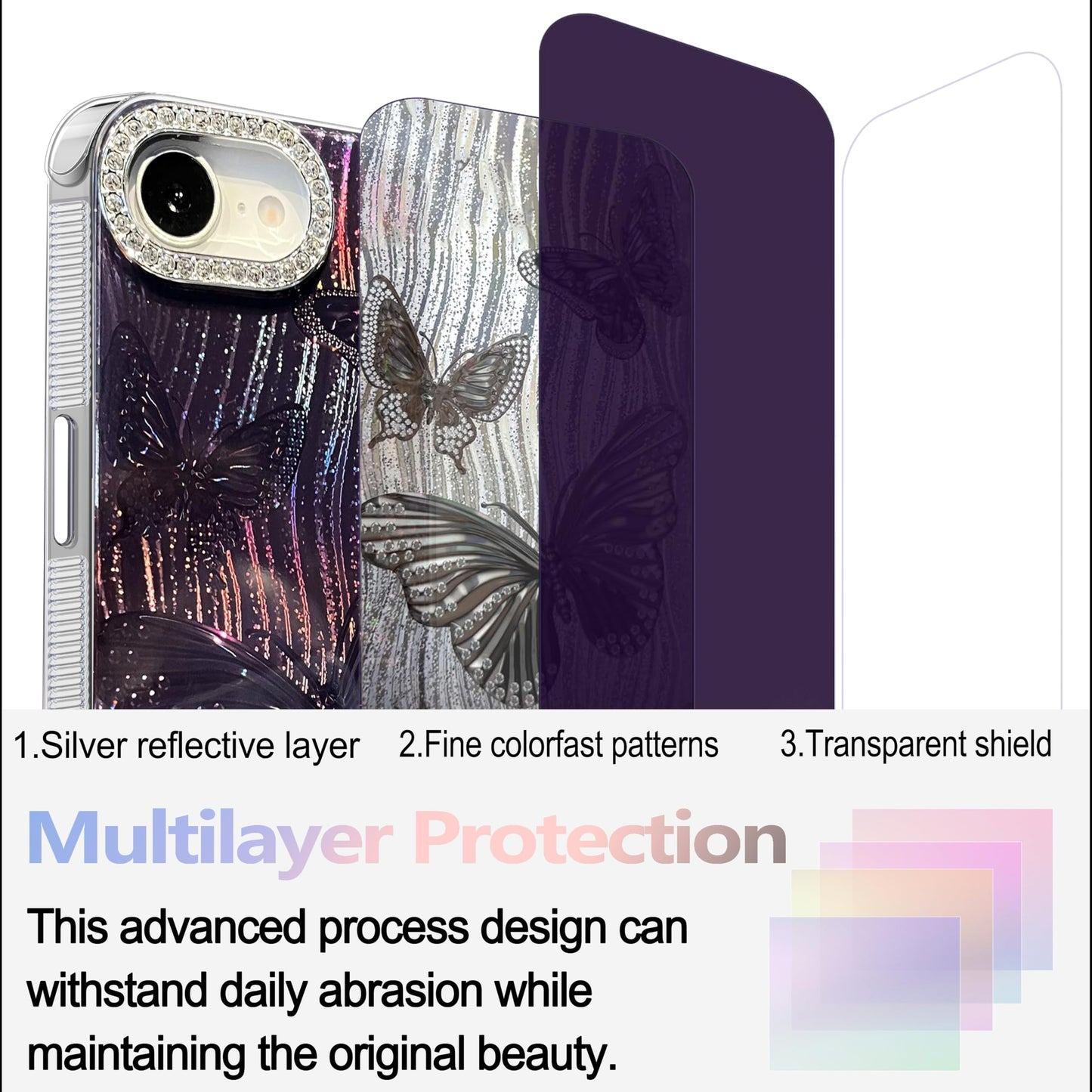 I-MGAE-IN-AR Compact Case for iPhone 16 Holographic Cloud Design,Cute Trendy Soft Slim TPU Shockproof Protective Phone Cases Cover for Women Girls Aesthetic Glitter WN420
