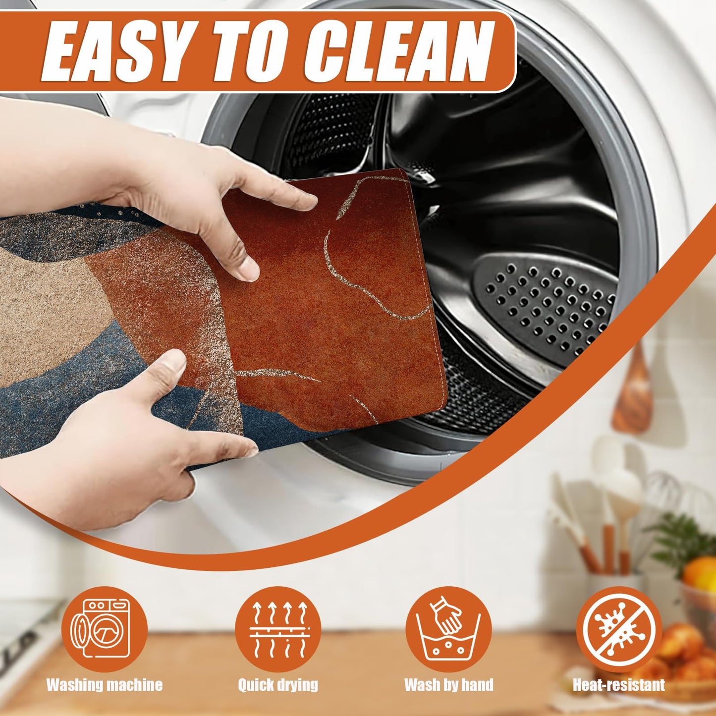 Brown Leopard Dish Drying Mat for Kitchen Counter Microfiber Absorbent Dish Kitchen Drying Mat Draining Reusable Washable for Dishes/Utensils/Counterto BST220