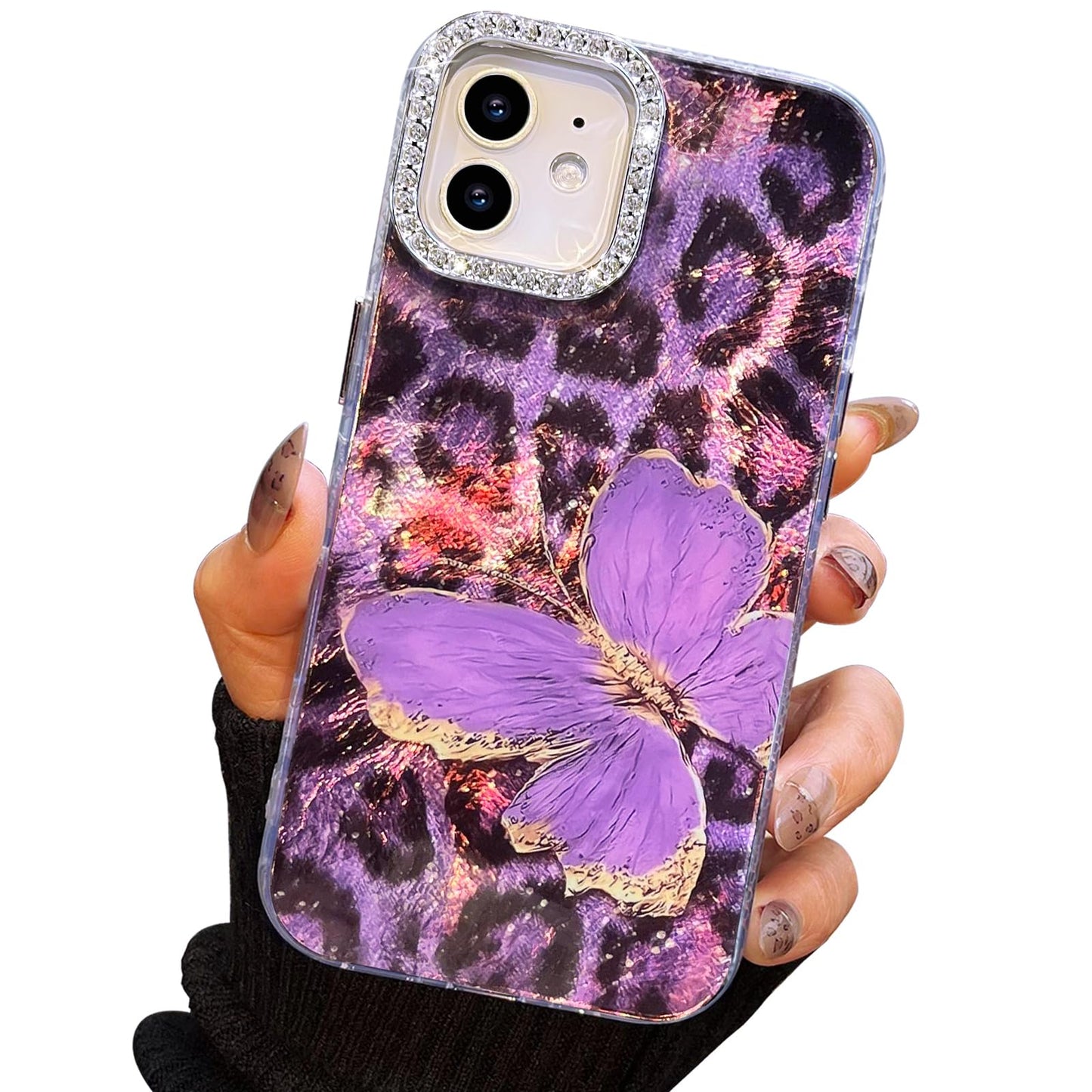 I-MGAE-IN-AR Compact Case for iPhone 16 Holographic Cloud Design,Cute Trendy Soft Slim TPU Shockproof Protective Phone Cases Cover for Women Girls Aesthetic Glitter WN420