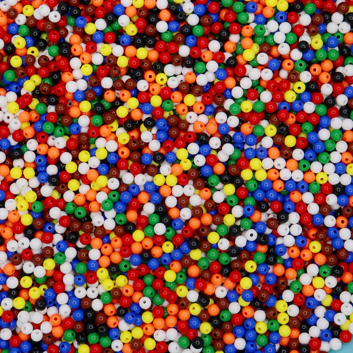 600 Pieces Black Beads for Jewelry Making, Bulk 6mm Colorful Acrylic Beads, Acrylic Round Loose Ball Beads with 1.5mm Hole for Bracelets Necklaces Earring Making Supplies BST220