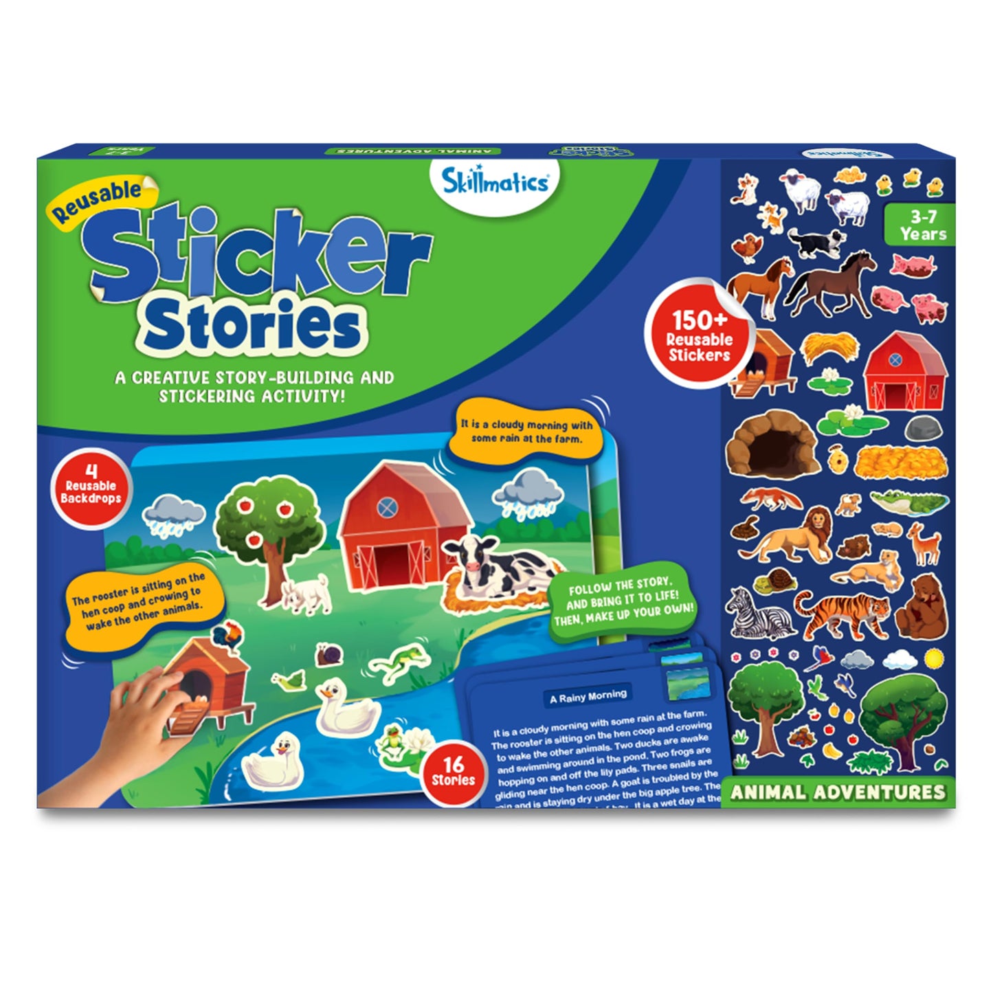 Skillmatics Activity Kit - Creative Storytelling & Skill Building with 150+ Reusable Stickers N3233