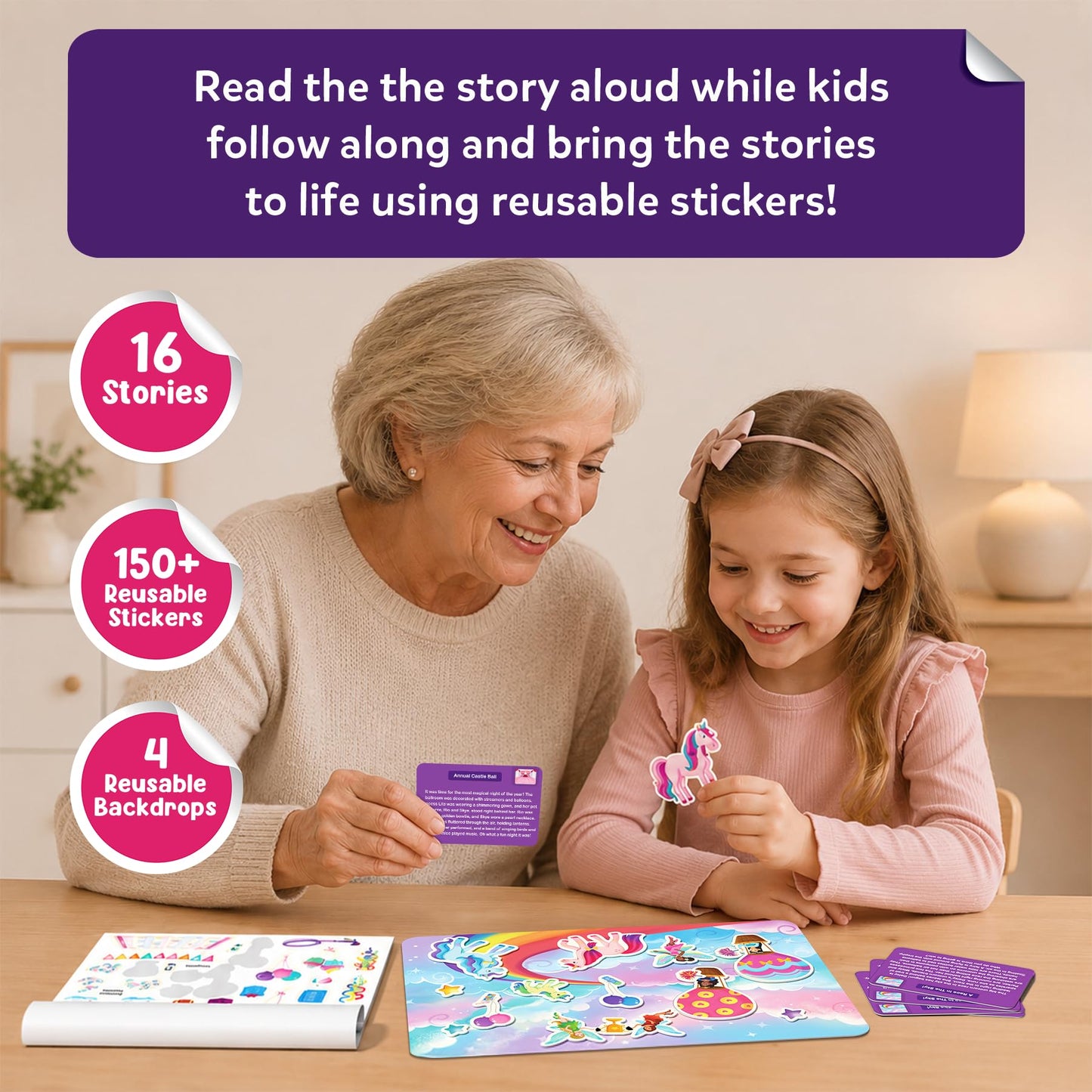 Skillmatics Activity Kit - Creative Storytelling & Skill Building with 150+ Reusable Stickers N3233