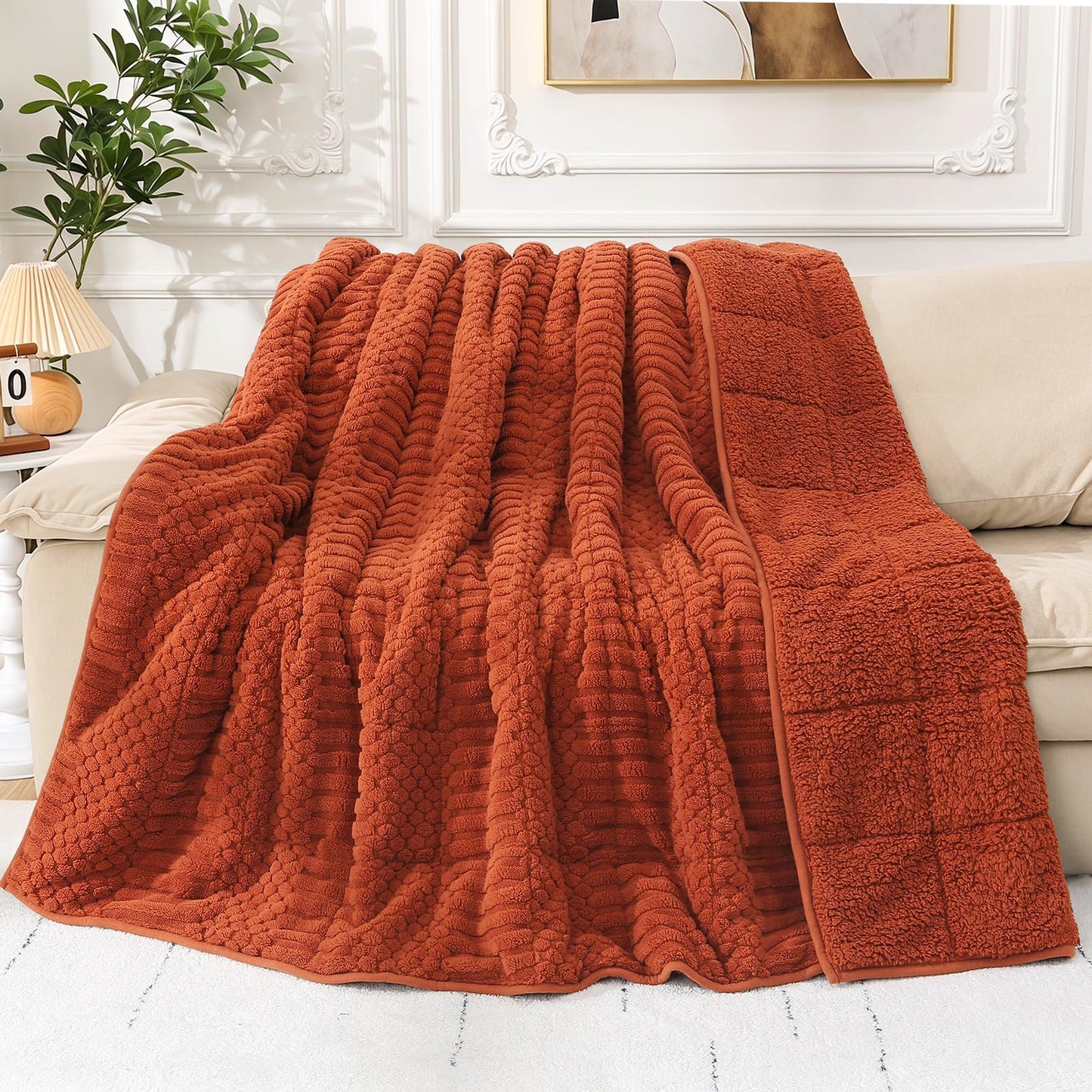 Cottonblue Sherpa Fleece Weighted Blanket for Adults 15 lbs 48x72in Soft | Cozy Flannel Weighted Throw Blankets Full Size for Calming Sleeping Relaxing, Warm Fuzzy Bed Sofa Heavy Blanket Washable,Grey BST202