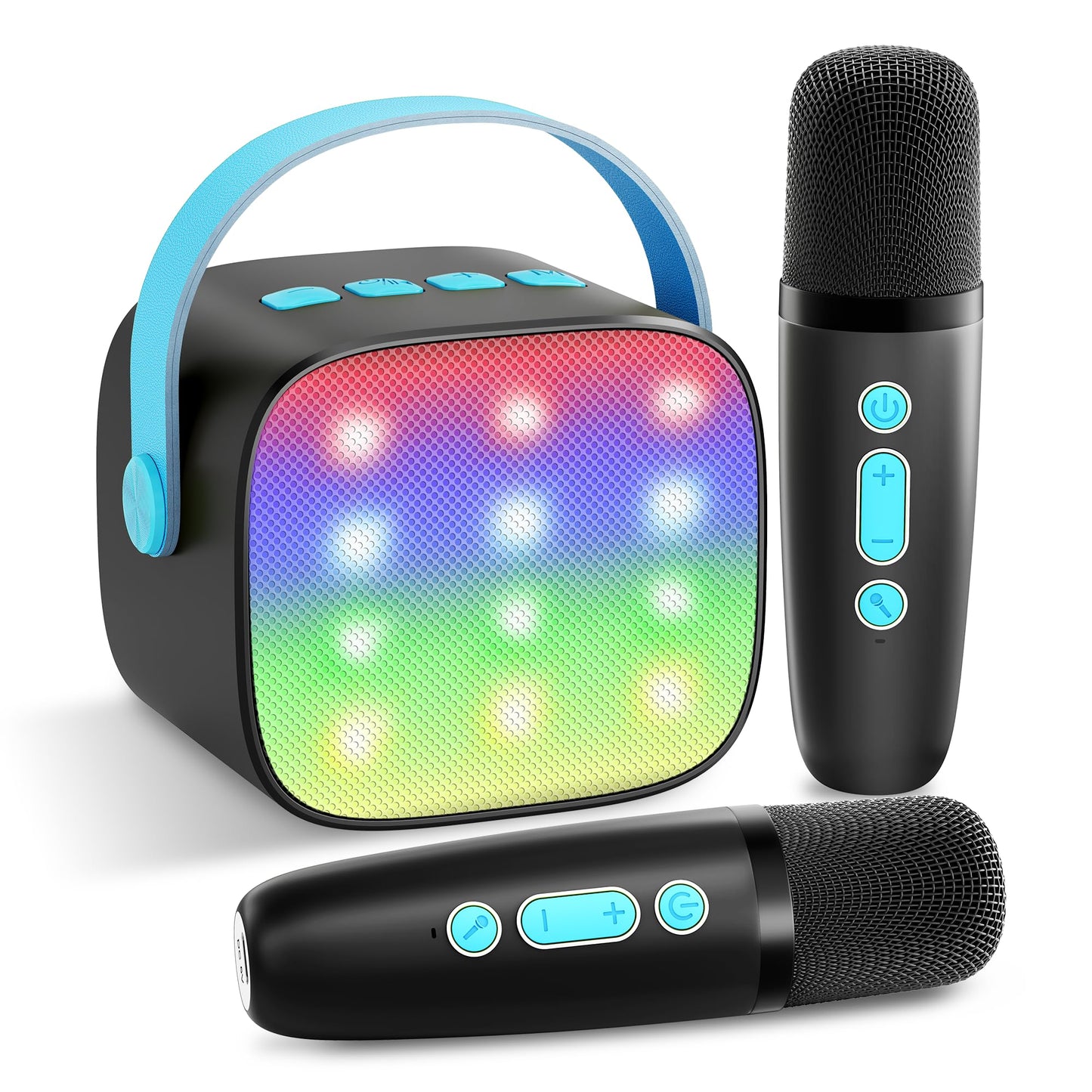 YLL Karaoke Machine for Kids, Portable Mini Speaker with 2 Wireless Microphones, TOP Kids Gifts for Girls Ages 3, 4, 5, 6, 7, 8, 9, 10+ Years Old, 4-12th Birthday Singing Present Toy Party (Purple)