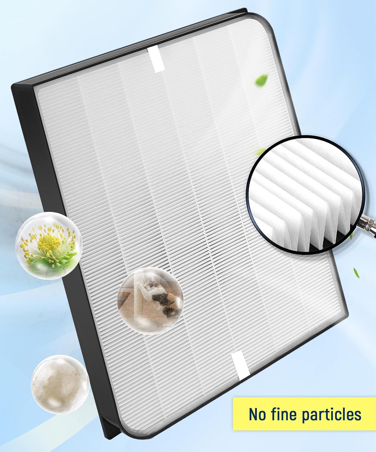 3500 Replacement Filter Compatible With Air Doctor 3000, 3500, 3500i Air Purifiers. Includes 2 Efficiency Filter, 2 Activated Carbon Filters, 6 Per-Filters BST326H