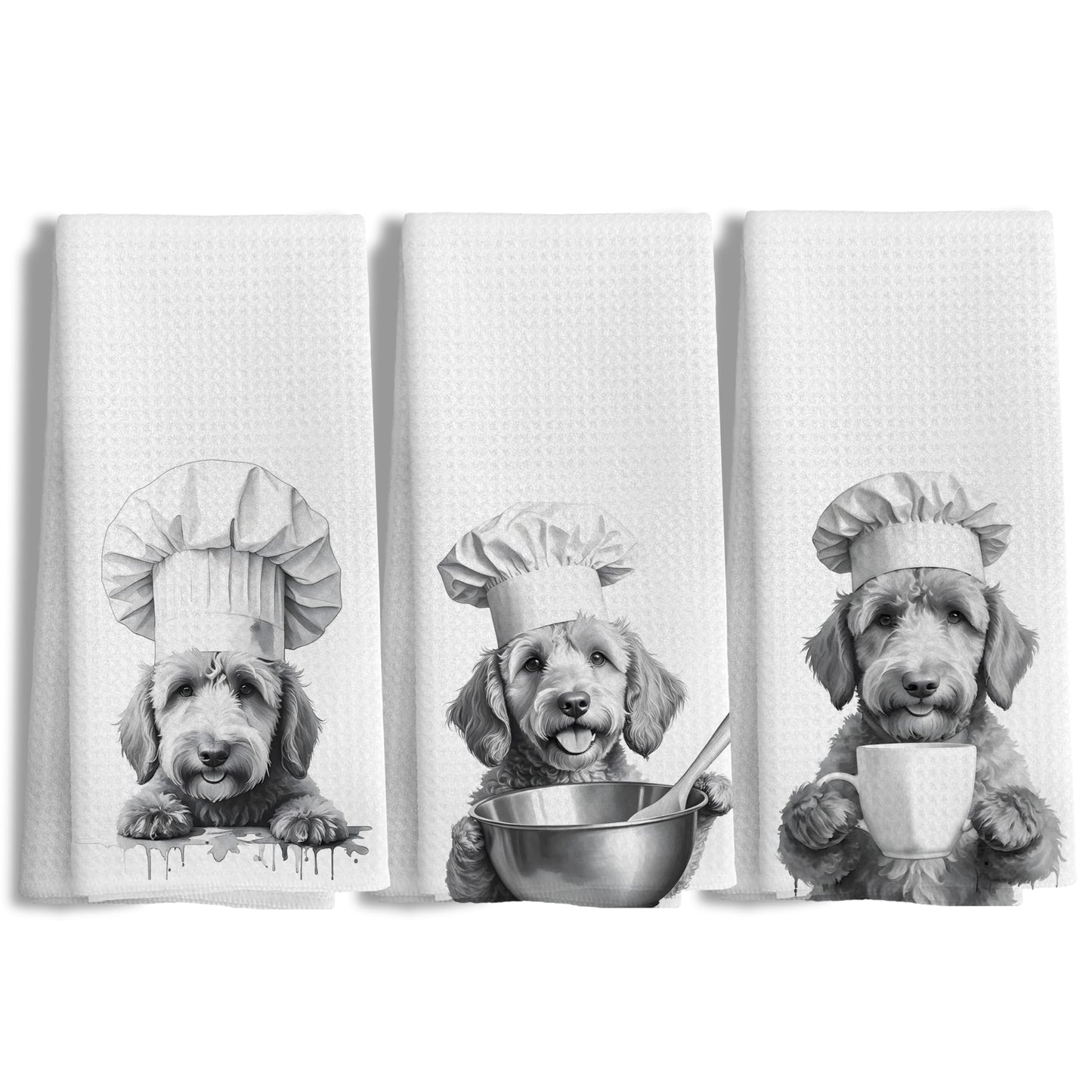 Funny Black Labrador Retriever Kitchen Towels, Black Lab Gifts Dish Tea Towels for Kitchen Decor, Gifts for Labrador Dog Lovers Hand Towels, 16x24 Inches BST202
