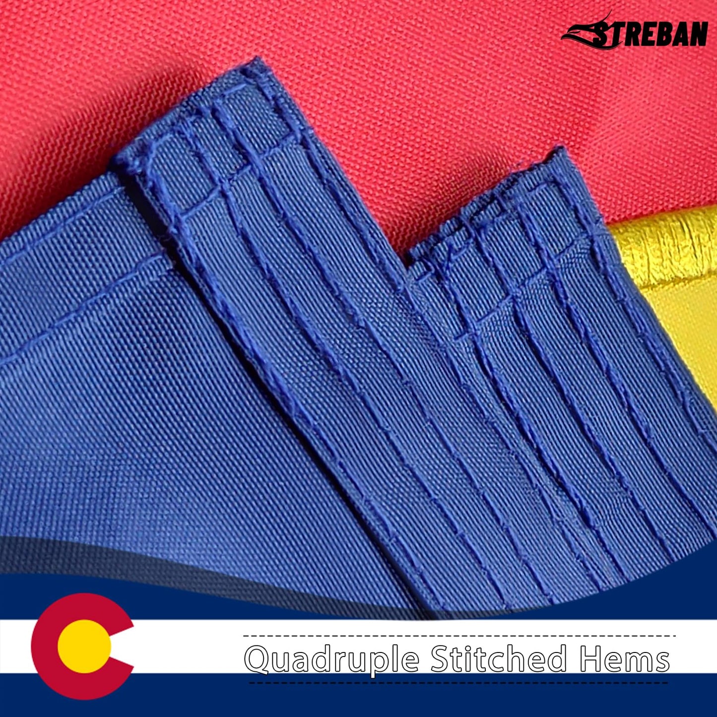 Arizona State Flag 3x5 - Embroidered Design AZ Flag, Heavy Duty Polyester with Brass Grommets for Outdoor WN420