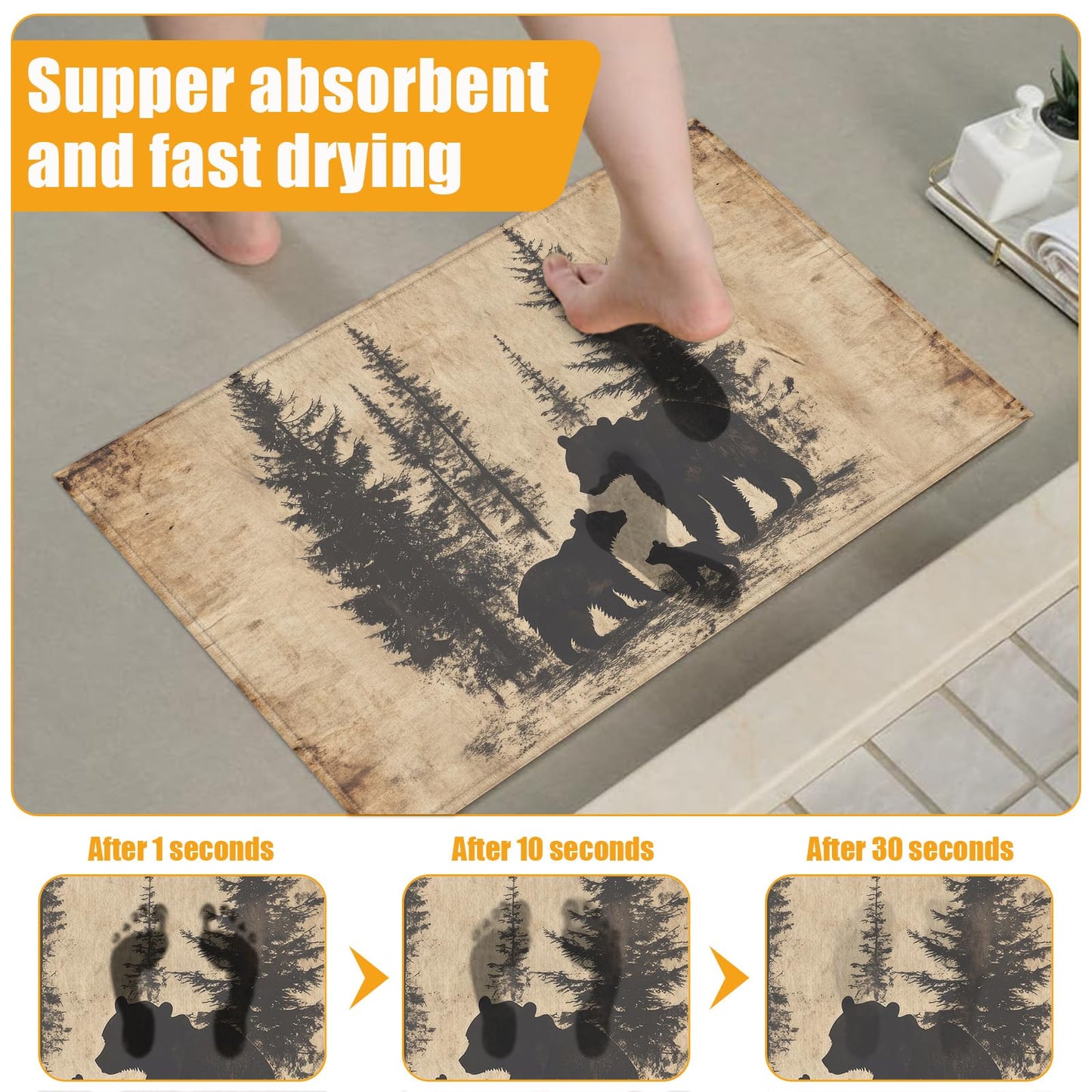 Red Spider Web Bath Mat for Bathroom,Washable Door Mat Absorbent Bath Rug Non-Slip Floor Rug Carpets,for Kitchen Bedroom Indoor BST220