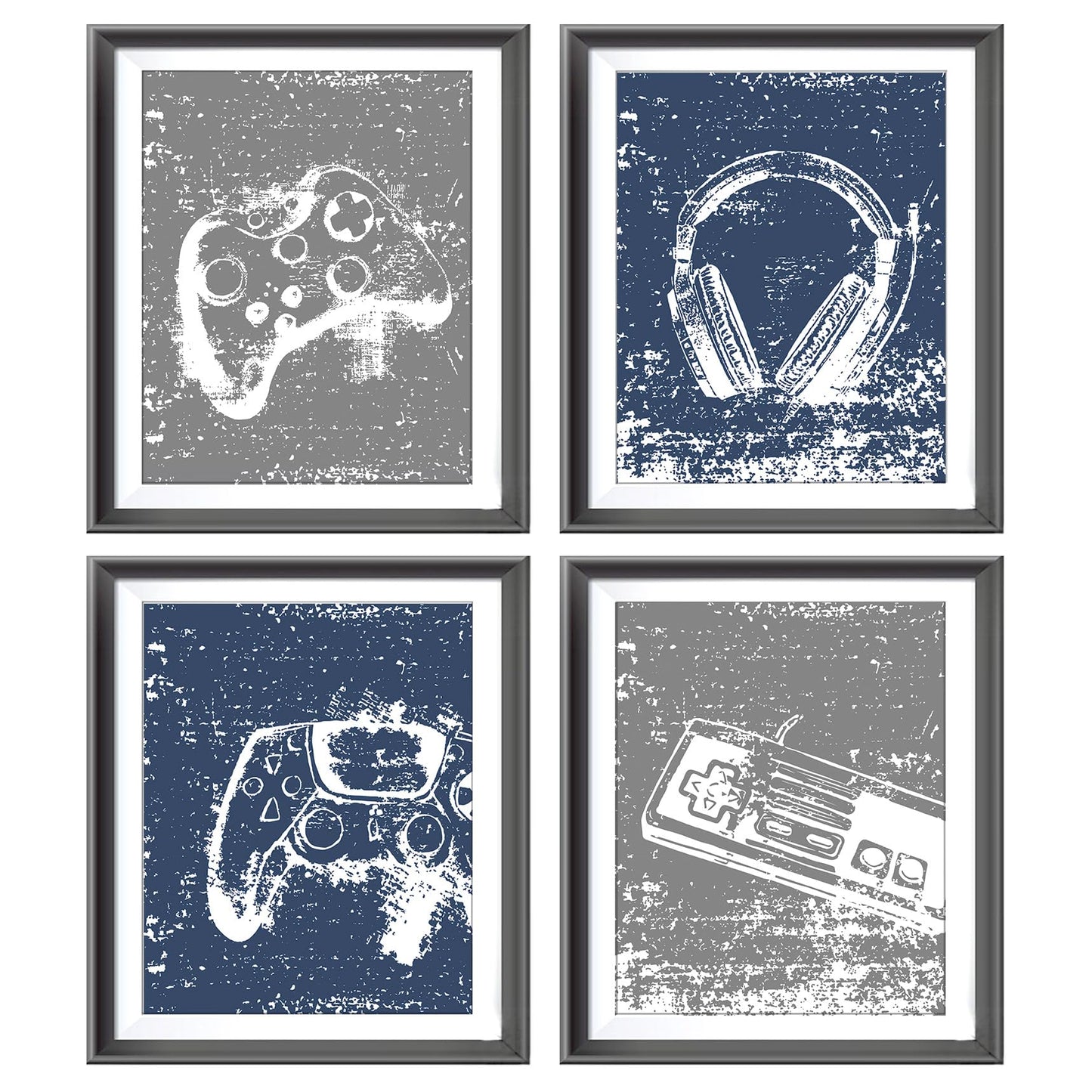 Retro Video Game Gaming Poster Prints for Home Boys Room Playroom Decor,Black And White Video Game Decorations Prints Wall Art Unframed 4pcs 8x10inches,Gift for Gamer Boys Gaming Love (8×10 inc) BST220