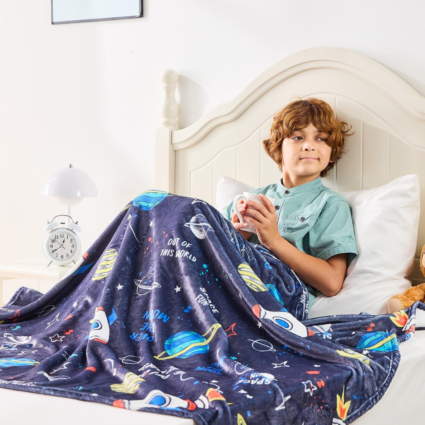 Wajade Unicorn Gifts for Girls - Glow in The Dark Unicorn Blanket Birthday Christmas Decor for Kids Age 3 4 5 6 7 8 9 10 11 12 Years Old Teens Child Toddler Throw Violet 60"x80" BST202