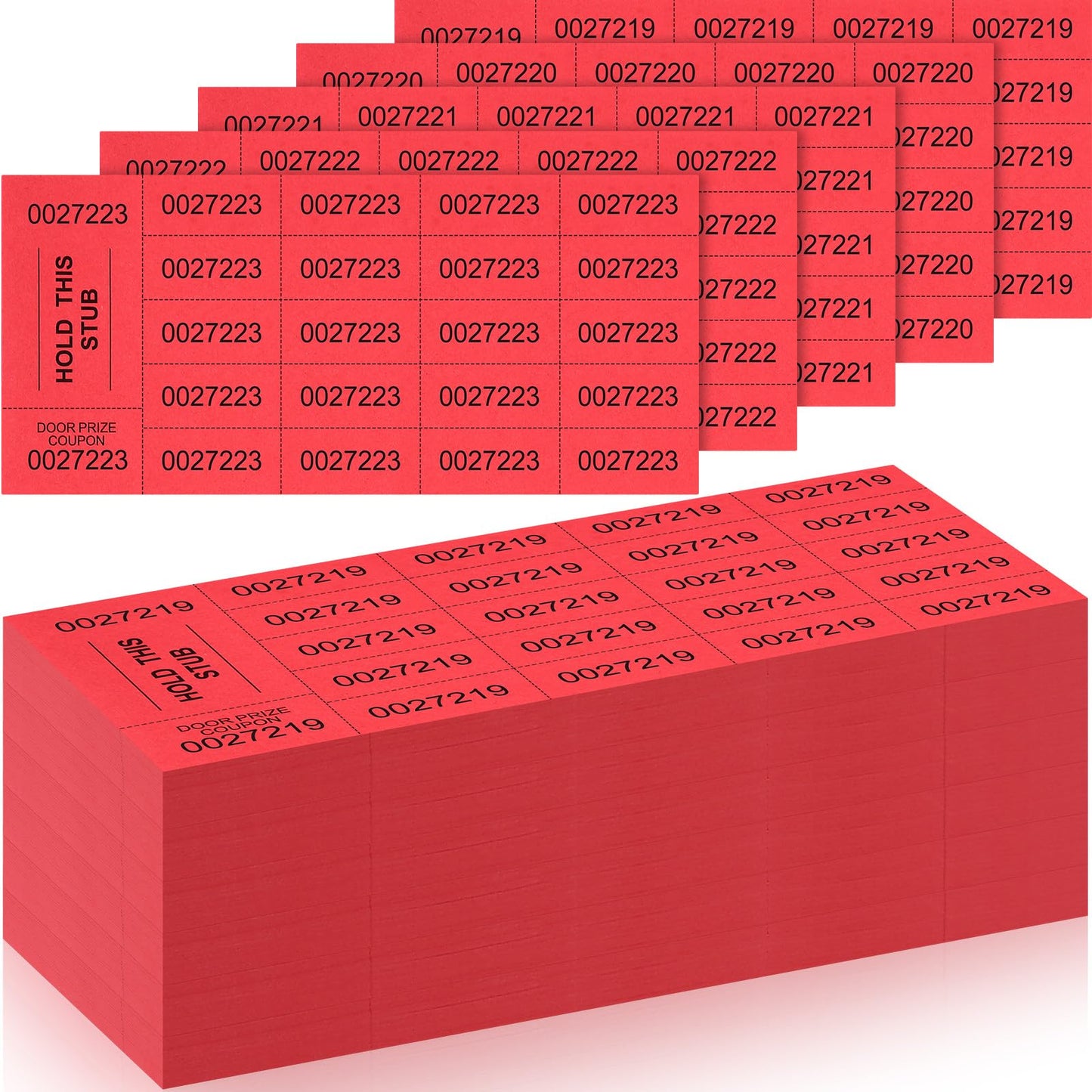 Kosiz 504 Sheets 25 Bid Raffle Ticket with Different Numbers Per Sheet Chinese Auction Tickets for Events Church Basket Auction Silent (Light Green)