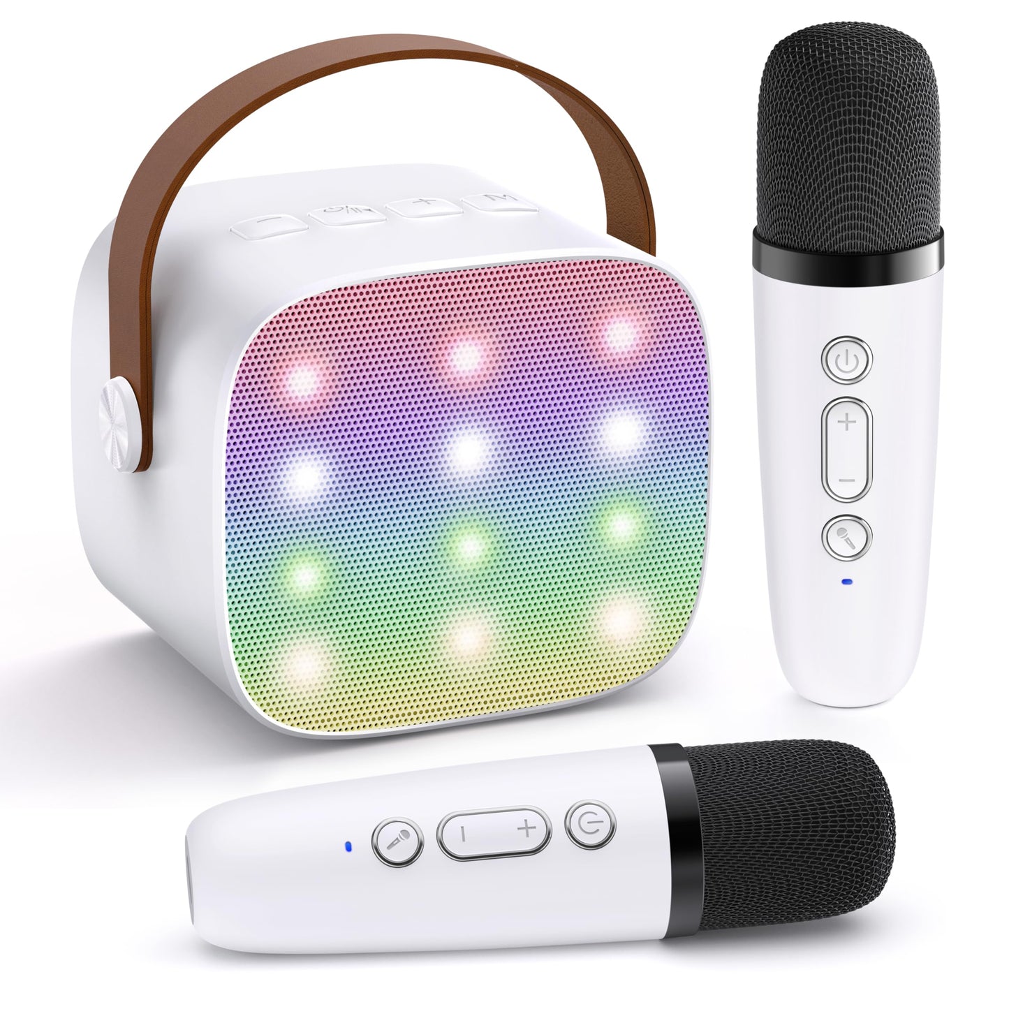YLL Karaoke Machine for Kids, Portable Mini Speaker with 2 Wireless Microphones, TOP Kids Gifts for Girls Ages 3, 4, 5, 6, 7, 8, 9, 10+ Years Old, 4-12th Birthday Singing Present Toy Party (Purple)