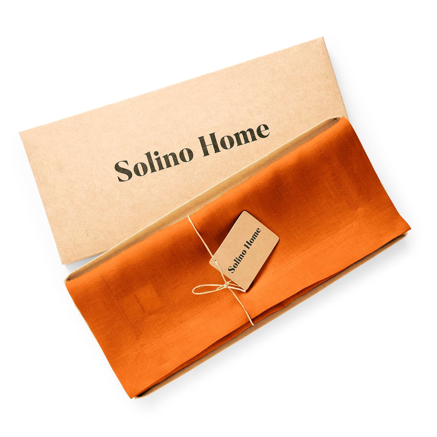 Solino Home 100% Pure Linen Dining Table Runner Cordovan, Sonoma 14 x 48 in | Table Runners for coffee tables, entryway tables and layered dresser styling | prewashed, relaxed drape | OEKO-TEX Certified BST326SOLH