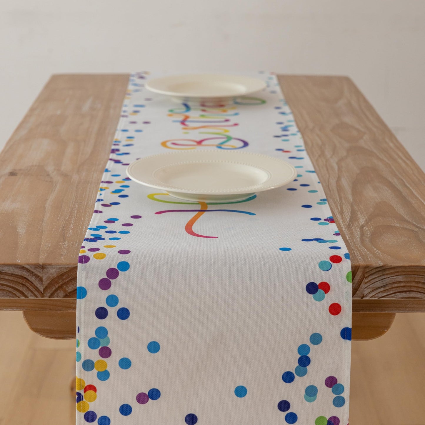 Keketoarrange Happy Birthday Table Runner Birthday Party Decorations Kitchen Dining Table Decoration for Home Party Décor Polka Dot Black 13 x 72 inch BST220