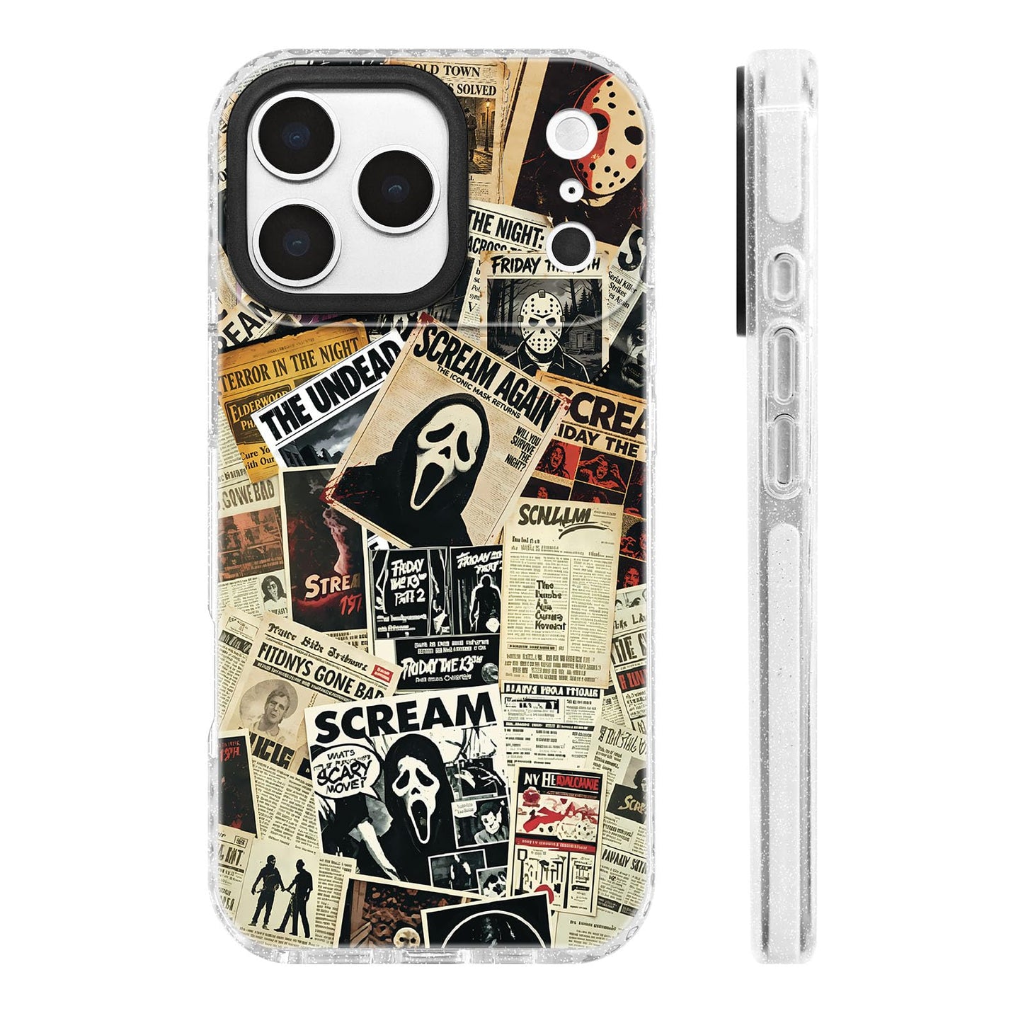 for iPhone 16 Pro Case [Military-Grade Drop Protection/Stylish Soft TPU Protective/Camera Protection/for Women & Girls] - Beach Party Collage Pattern with Mermaid WN420