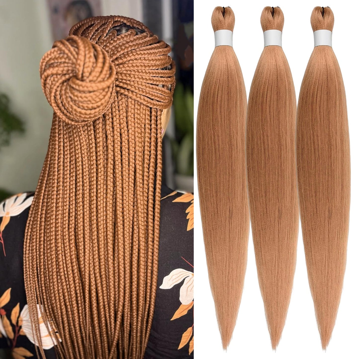 Purple Braiding Hair Pre stretched Knotless 26 inch | Hypoallergenic Synthetic Purple Prestretched Ez Braid Knotless Itch Free Soft Yaki Texture Hot Water Setting WN420