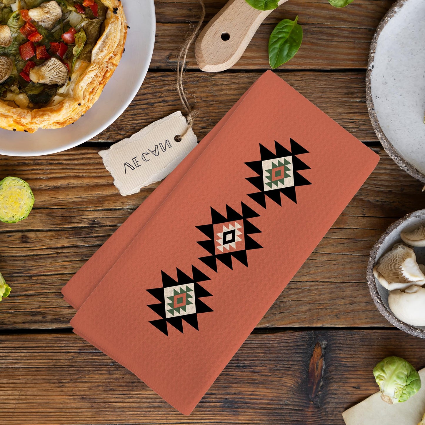 Western Boho Kitchen Towels, Southwestern Southwest Aztec Western Native American Bathroom Kitchen Decor, Western Cream Beige Neutral Decor Dish Hand Tea Towels for Bathroom Kitchen,16x24Inch BST326L