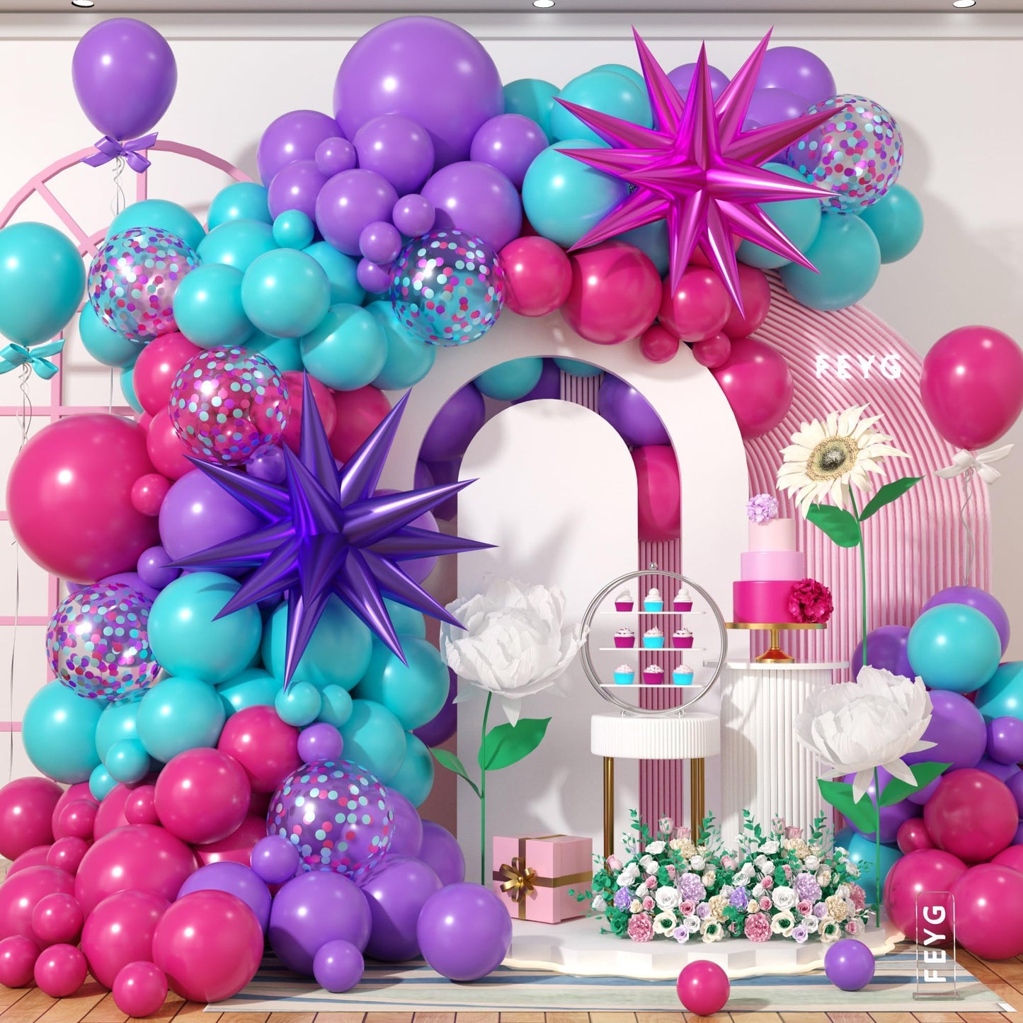 Dusty Green Blue Balloon Arch Kit, Fog Green Dusty Water Blue Beige Ivory Latex Balloons Garland Kit for Women Men Neutral Birthday Wedding Baby Bridal Shower Jungle Safari Party Decorations WN420