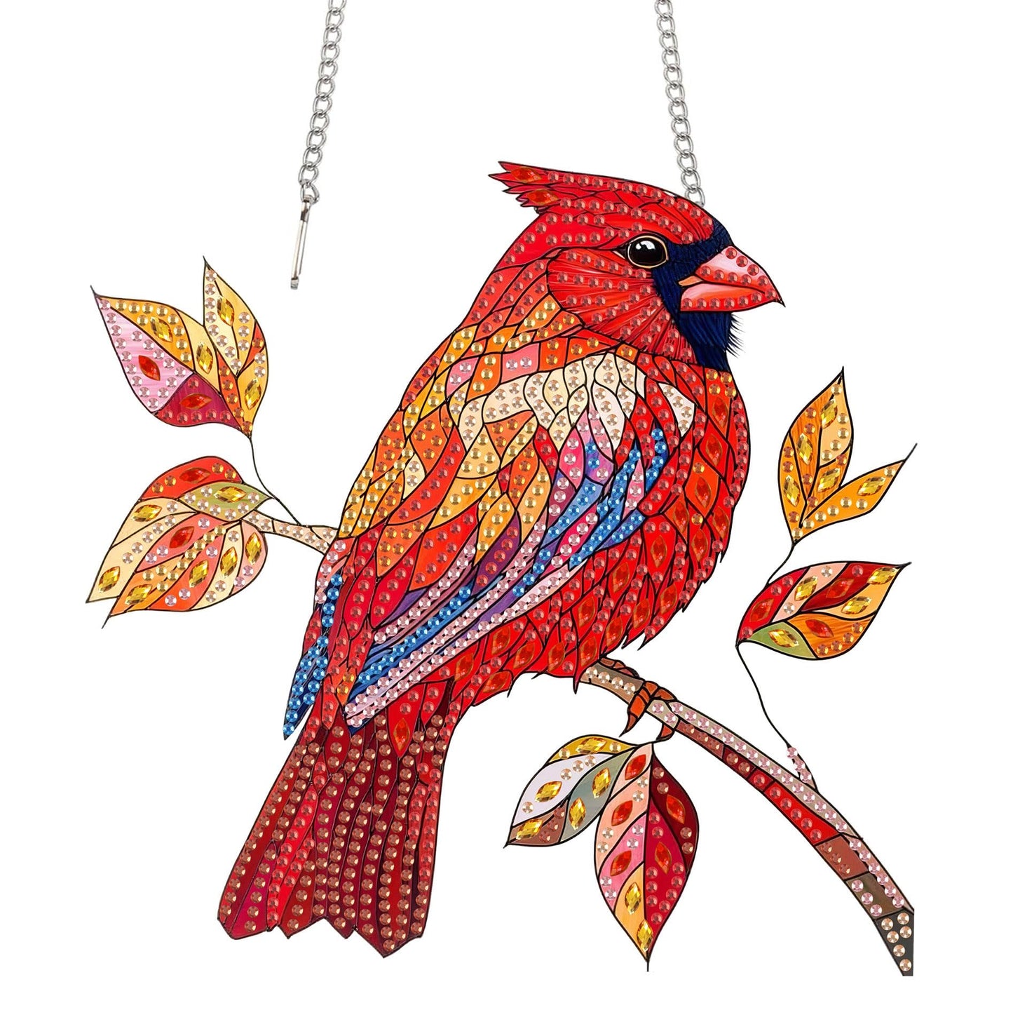 Bimkole Cat Diamond Art Hanging Kit for Adult, DIY 5D Animals Diamond Art Painting Window Pendant, Acrylic Crystal Art Hanging Ornament for Wall Home Garden Front Door Decor - 7.8x7.8 Inch BST220