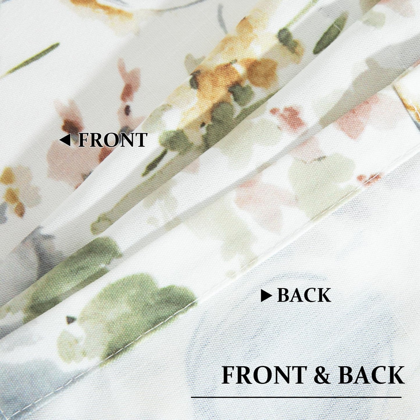 Leeva Farmhouse Kitchen Valances for Windows, Watercolor Blossoming Floral Print Curtains, Soft Faux Linen Curtain Toppers and Valances for Bedroom, 60 x 14 Inch, Brown & Grey, 1 Panel BST220